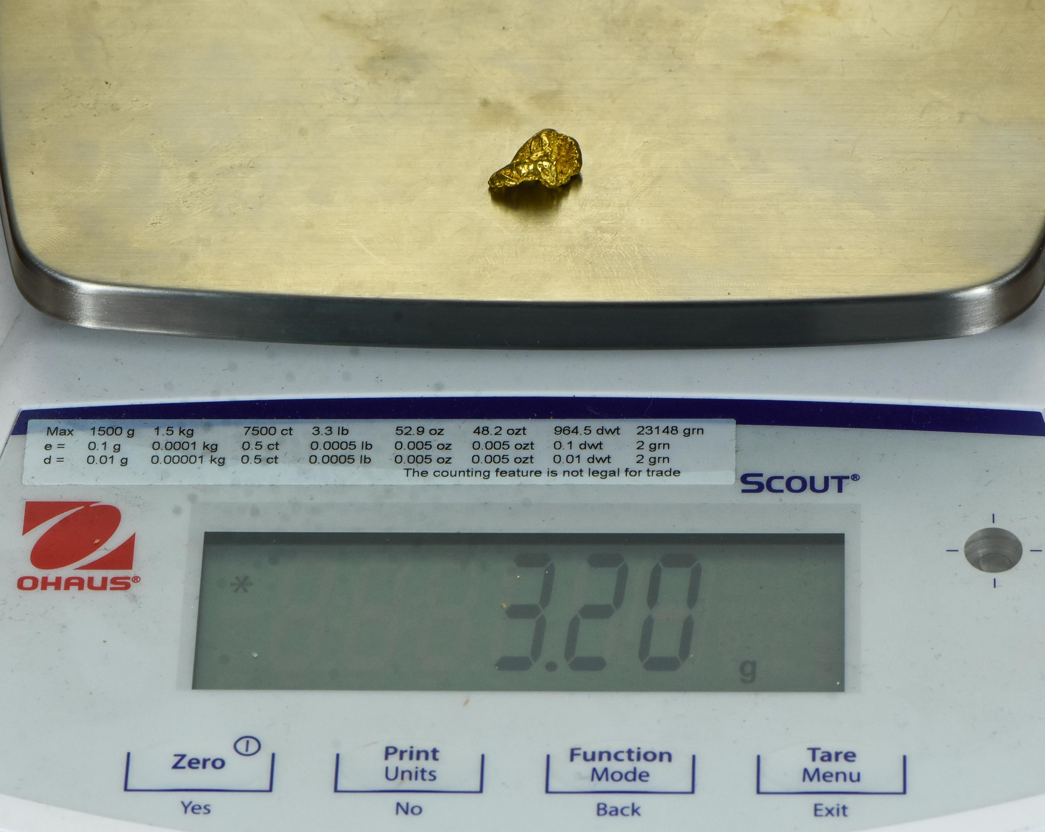 L-8 Alaskan BC Dendritic Exotic Shaped Gold Nugget "Special Collection" 3.20 Grams