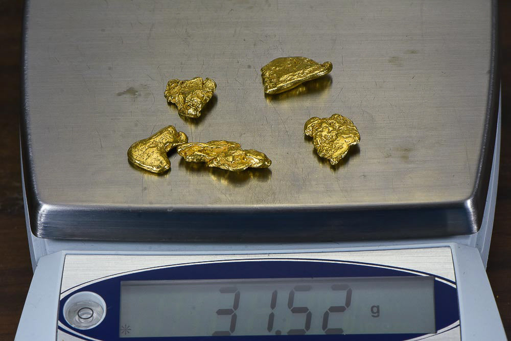 Alaskan BC Natural Gold Nugget 1 Troy Oz. Lot of 5-10 gram Nuggets Genuine B&C Grade