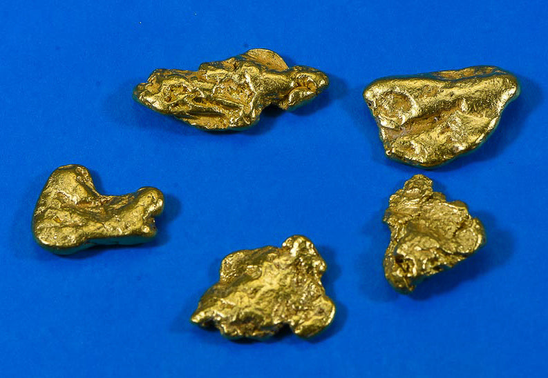 Alaskan BC Natural Gold Nugget 1 Troy Oz. Lot of 5-10 gram Nuggets Genuine B&C Grade