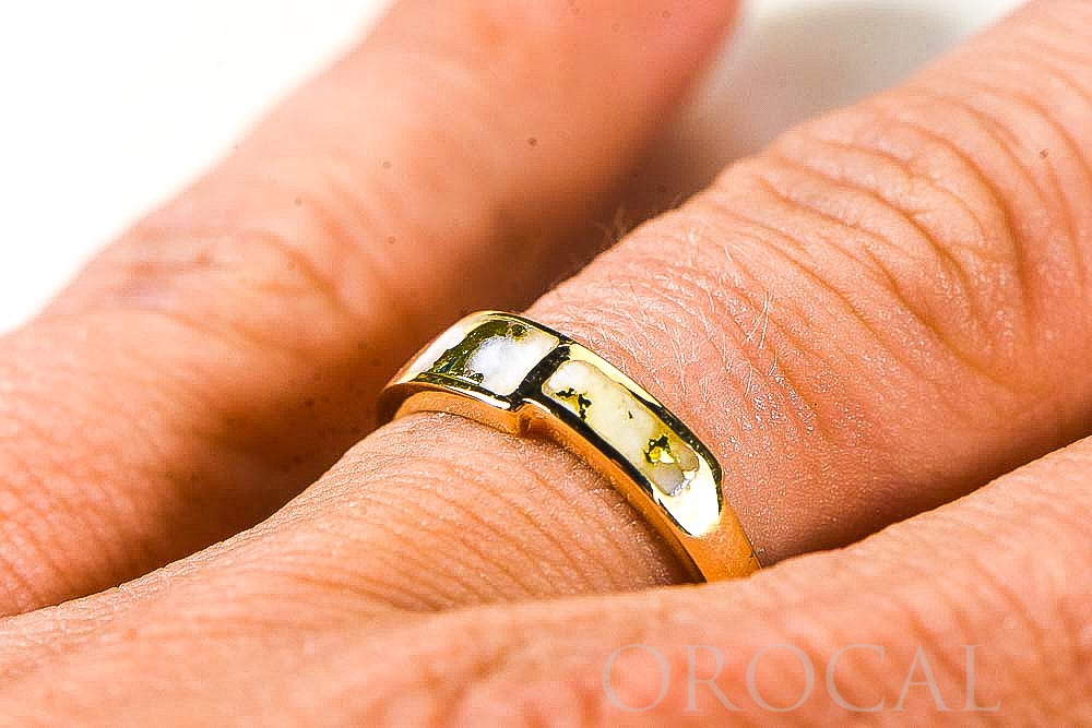 Gold Quartz Ring "Orocal" RL1100Q Genuine Hand Crafted Jewelry - 14K Gold Casting