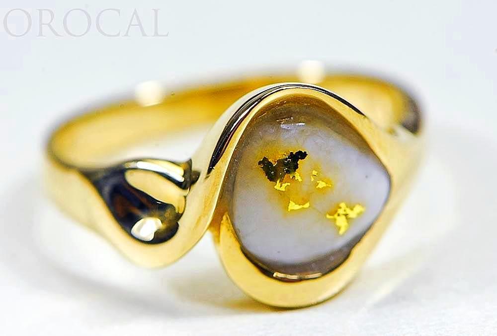 Gold Quartz Ladies Ring "Orocal" RL560Q Genuine Hand Crafted Jewelry - 14K Gold Casting