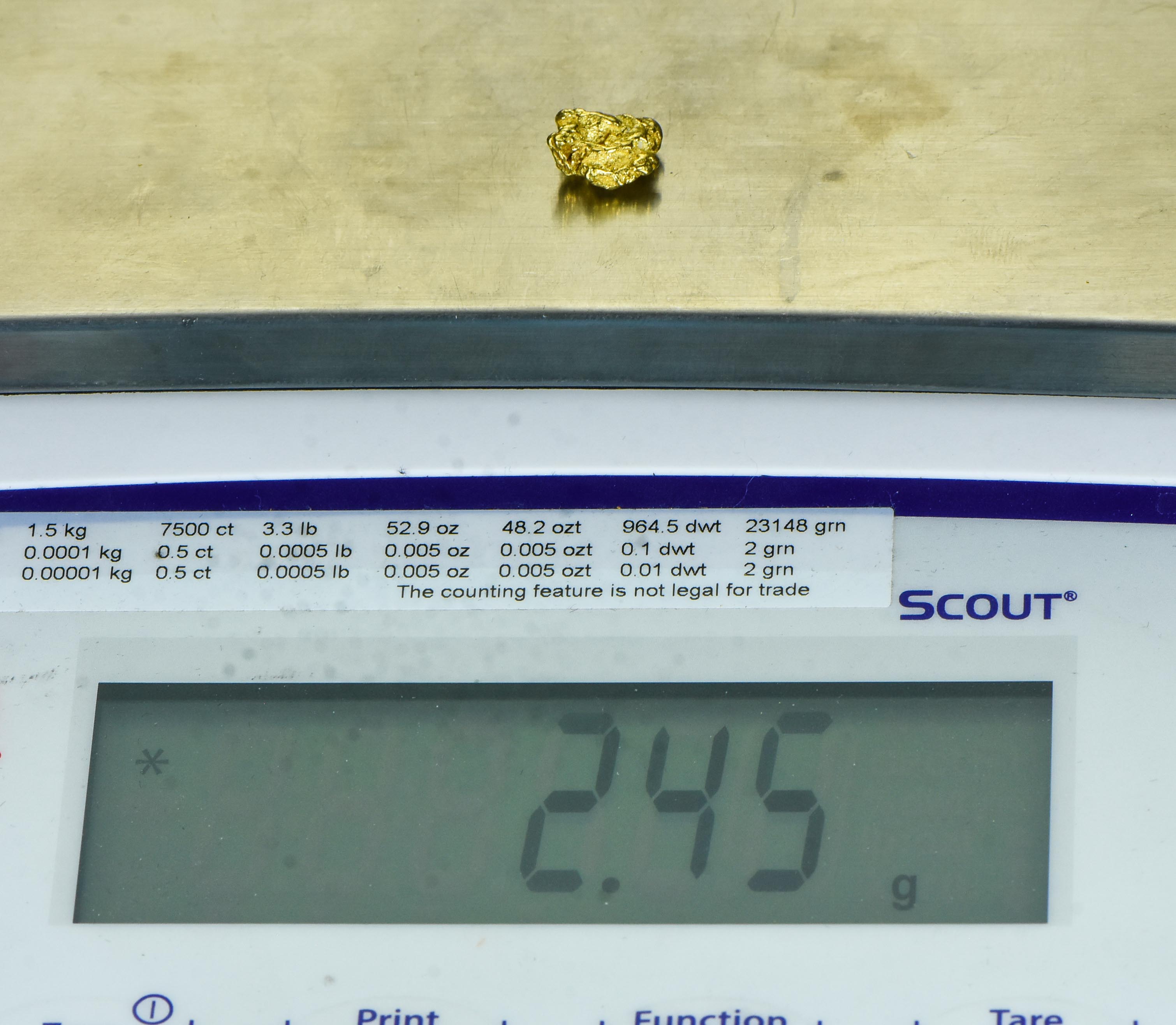 #259 Alaskan BC Natural Gold Nugget 2.45 Grams Genuine