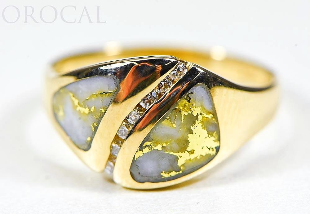 Gold Quartz Ladies Ring "Orocal" RL1071DQ Genuine Hand Crafted Jewelry - 14K Gold Casting