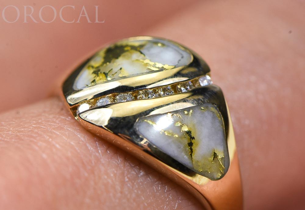 Gold Quartz Ladies Ring "Orocal" RL1071DQ Genuine Hand Crafted Jewelry - 14K Gold Casting