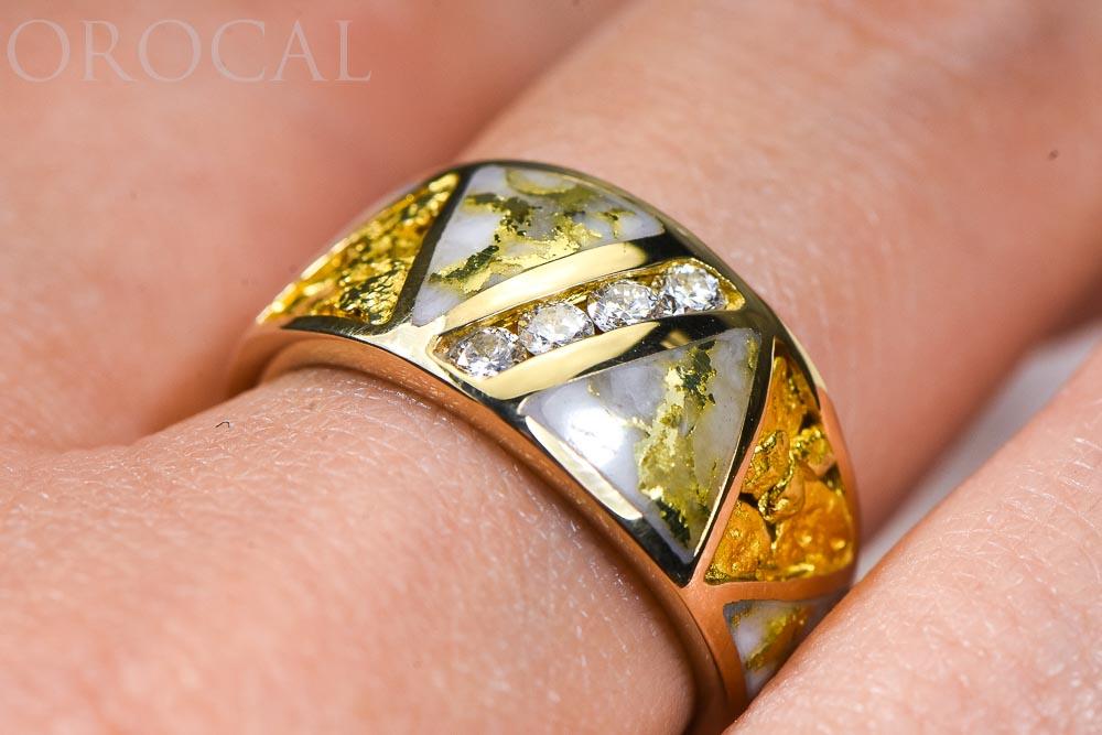 Gold Quartz Ladies Ring "Orocal" RL883D20NQ Genuine Hand Crafted Jewelry - 14K Gold Casting