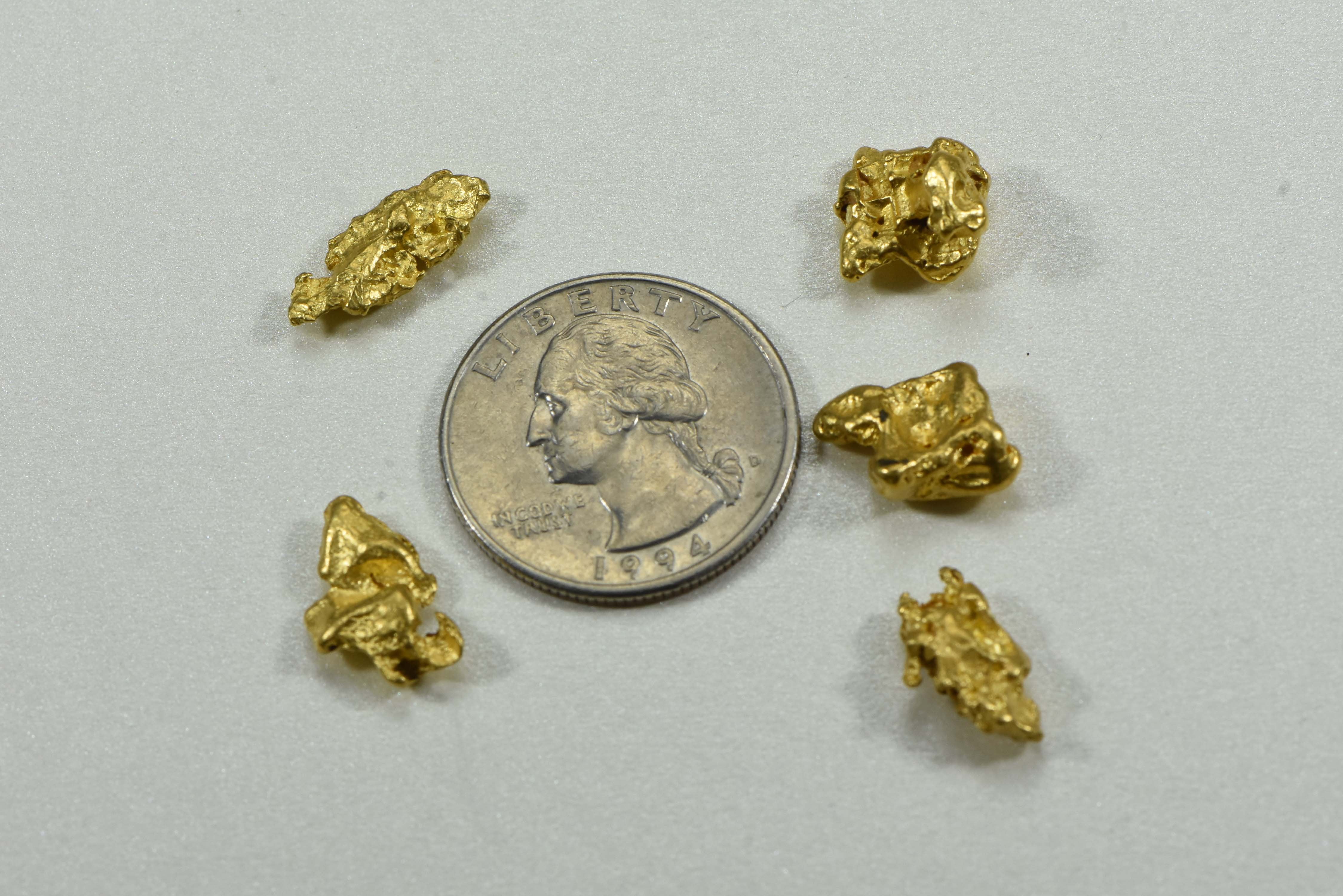 Australian Natural Gold Nuggets 15.55 Grams Genuine Half Troy Oz. Aussie 2-5