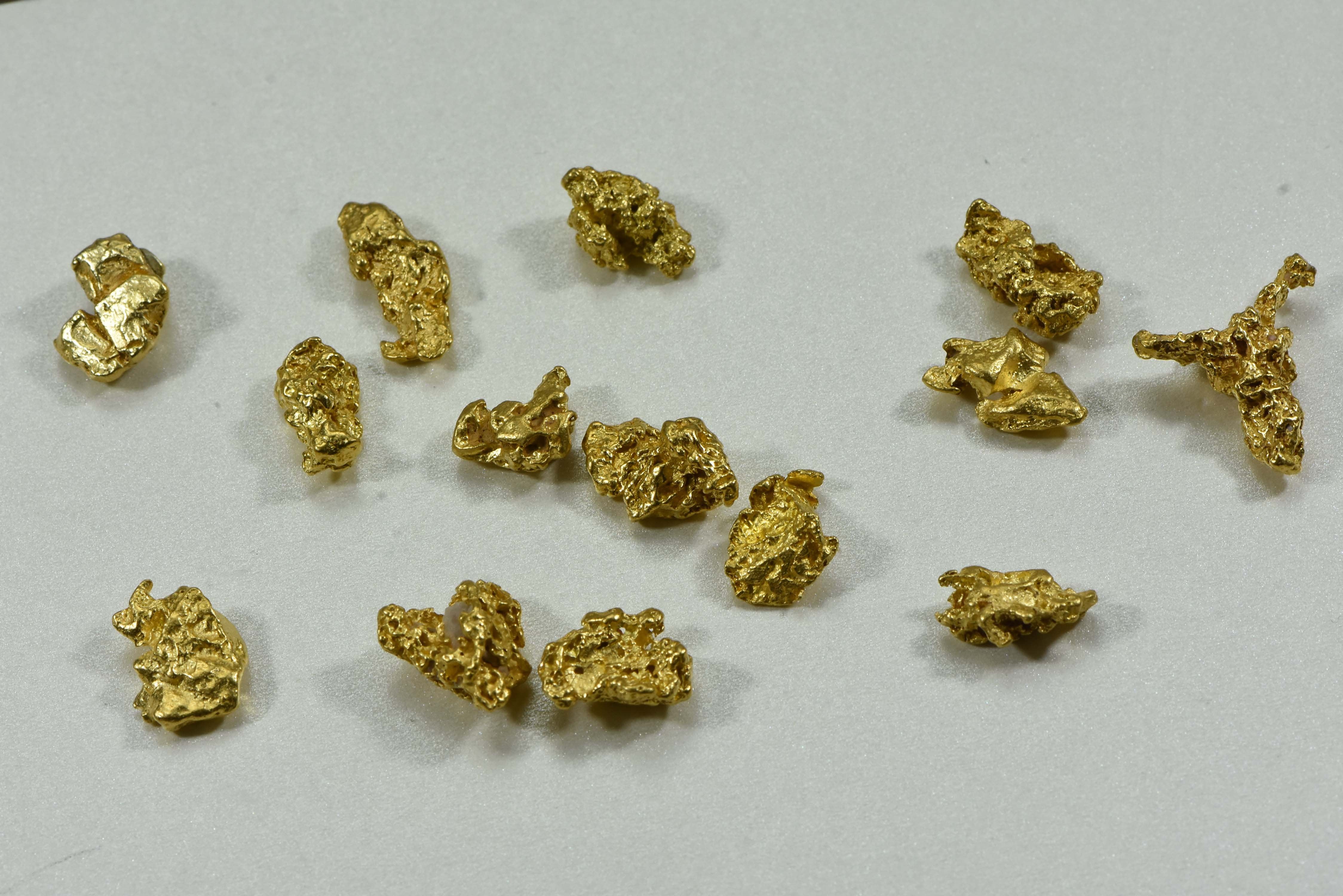 Australian Natural Gold Nugget Lot 2-5 Gram Pieces/ 62.20 Total- 2 Troy Oz. Aussie Nuggets Grams