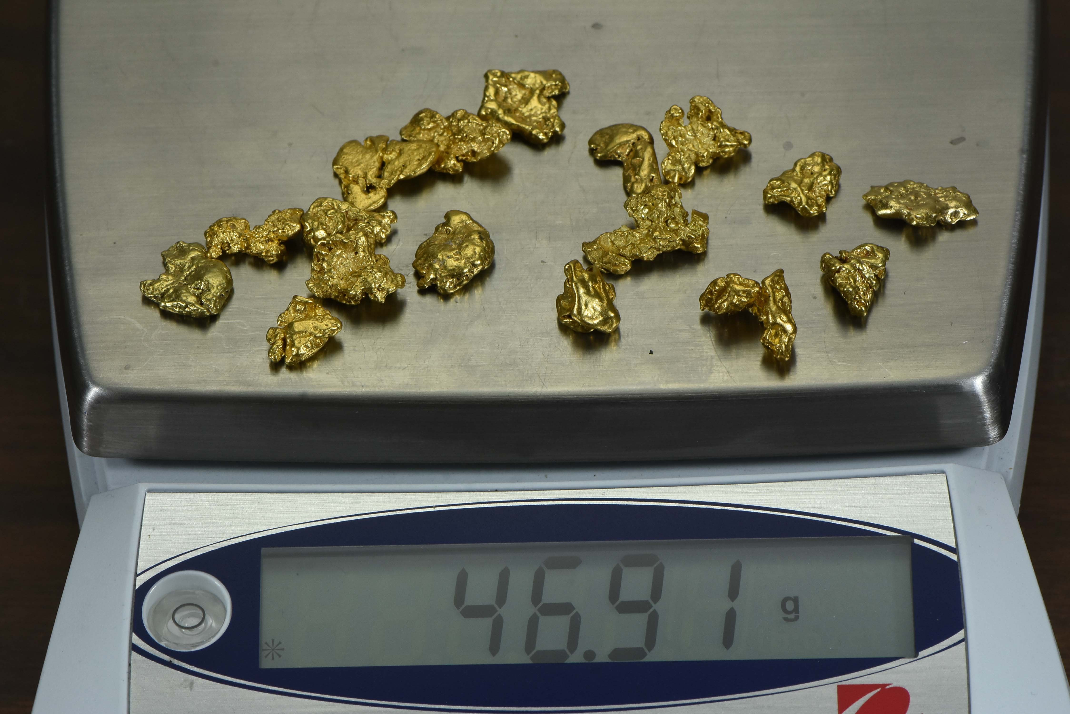 Alaskan Bc Natural Gold Nugget 46.65 Gram Lot Of 2 To 5 Gram Nuggets Genuine 1.5 Troy Oz. Alaska