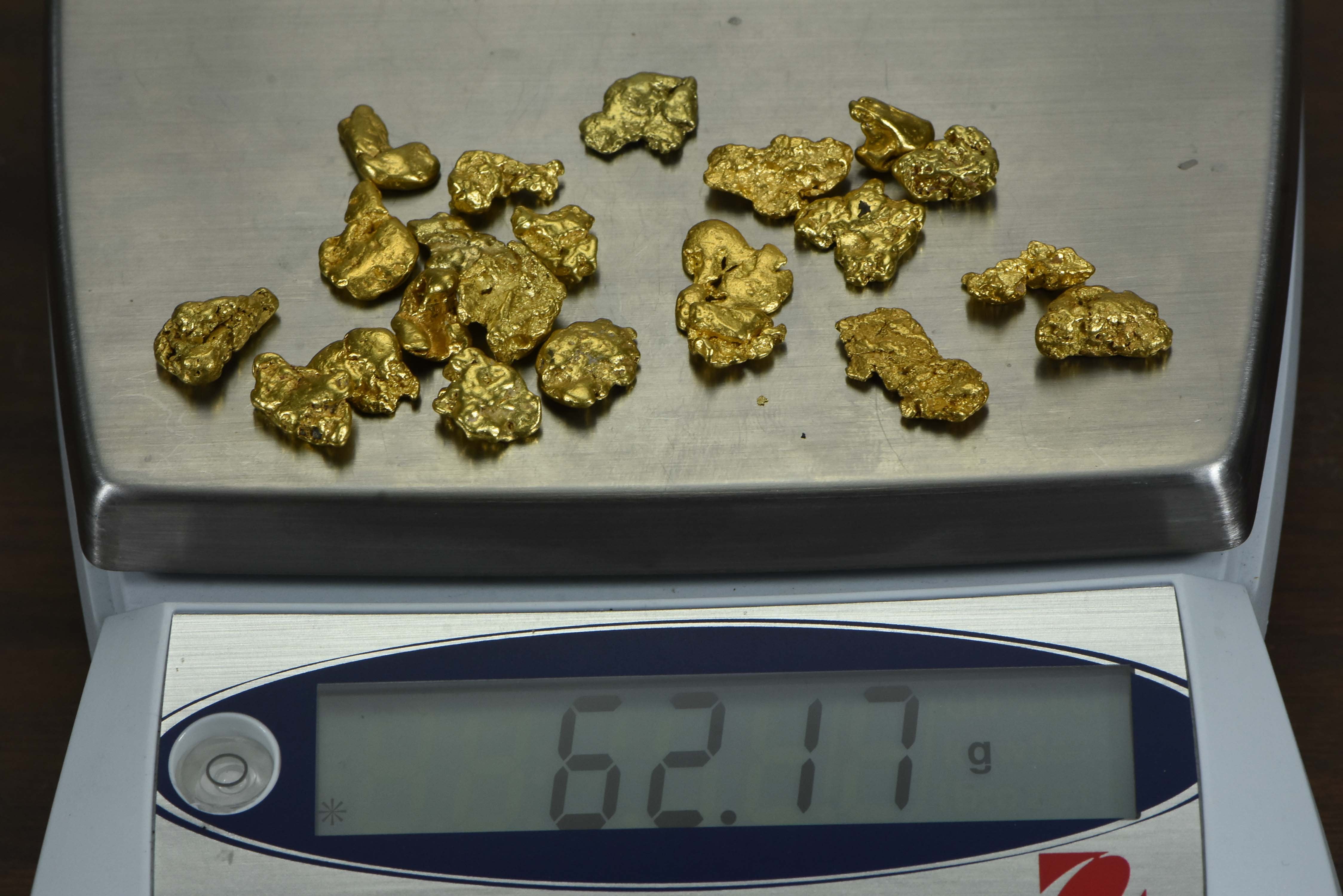 Alaskan Bc Natural Gold Nugget 62.20 Gram Lot Of 2 To 5 Gram Nuggets Genuine 2-Troy Oz. Alaska