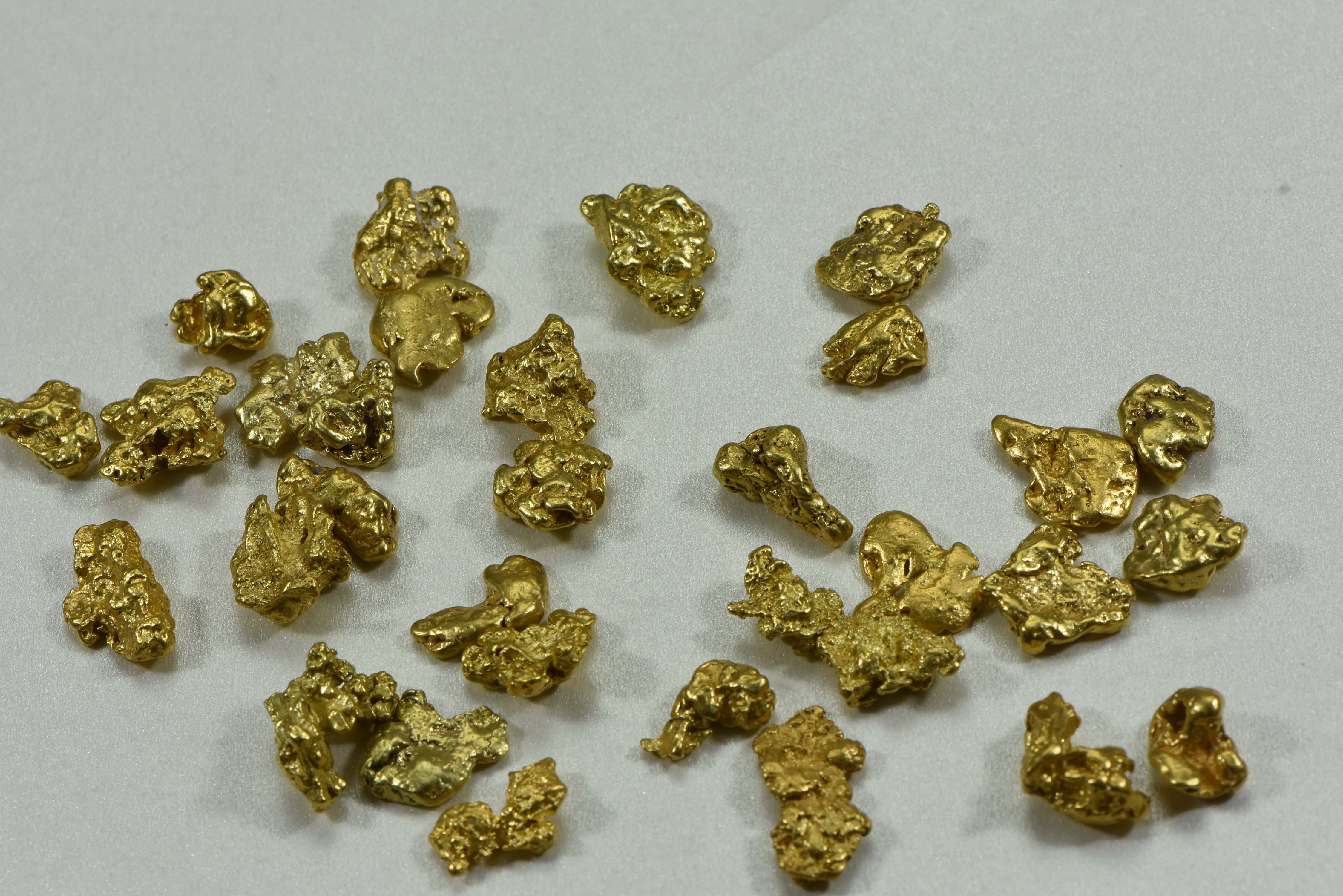 Alaskan Bc Natural Gold Nugget 93.30 Gram Lot Of 2 To 5 Gram Nuggets Genuine 3-Troy Oz. Alaska