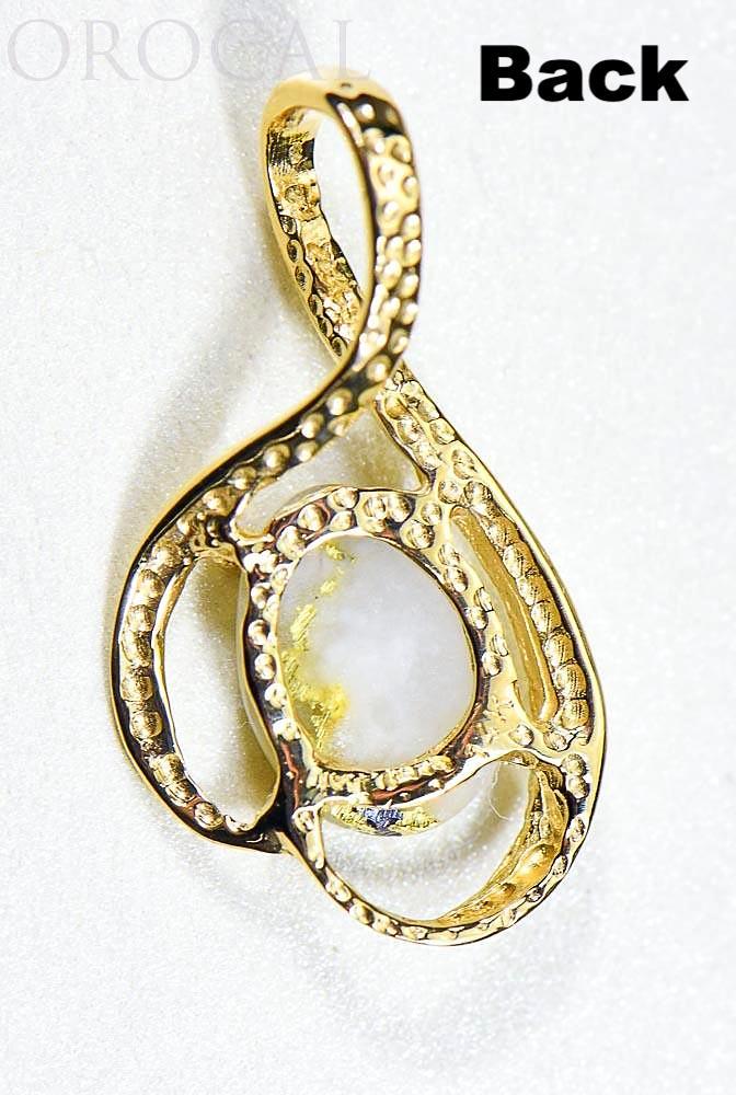 Gold Quartz Pendant "Orocal" PN867QX Genuine Hand Crafted Jewelry - 14K Gold Yellow Gold Casting