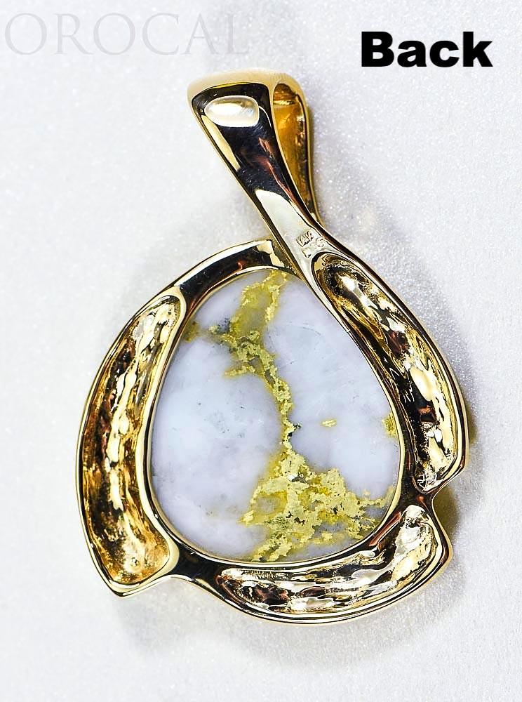 Gold Quartz Pendant "Orocal" PDL105D50QX Genuine Hand Crafted Jewelry - 14K Gold Yellow Gold Casting