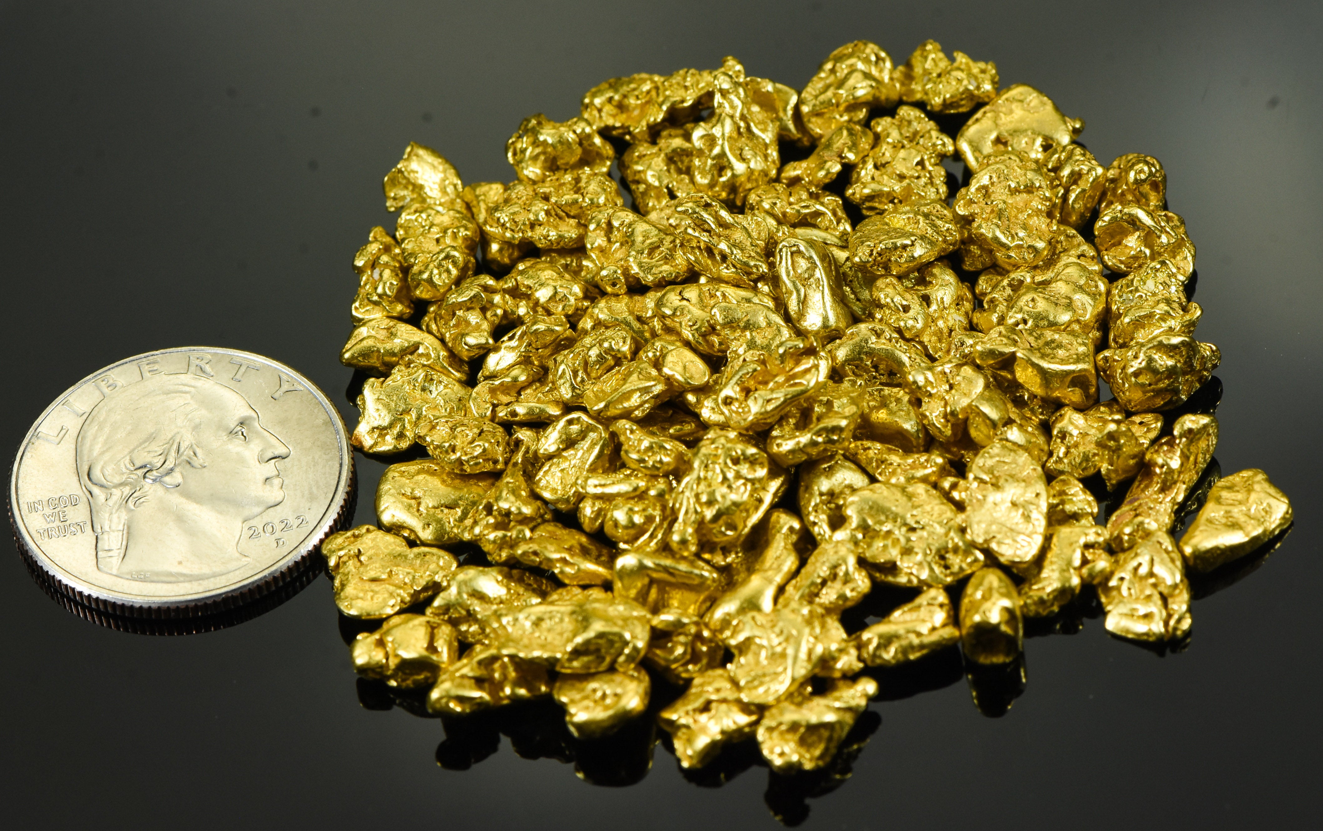 Alaskan-Yukon BC Natural Gold Nugget #4 Mesh 3 Troy Ounce 93.3 Gram