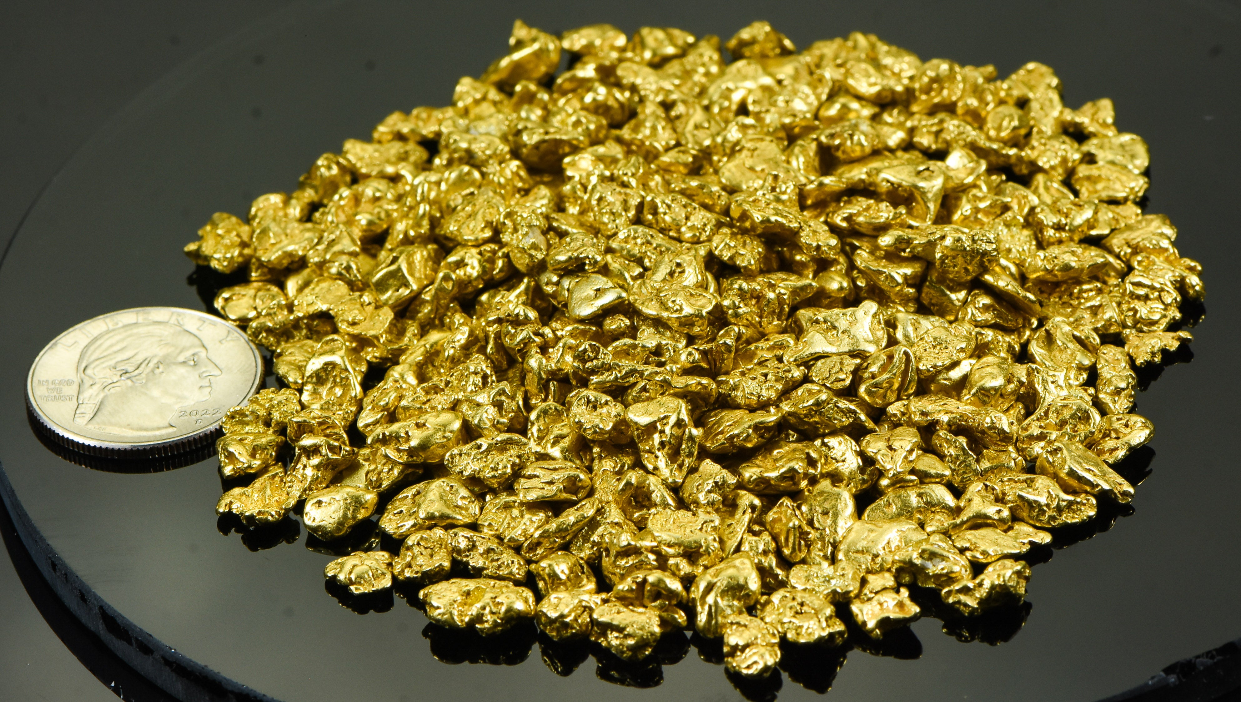 Alaskan-Yukon BC Natural Gold Nugget #4 Mesh 10 Troy Ounce 311 Gram