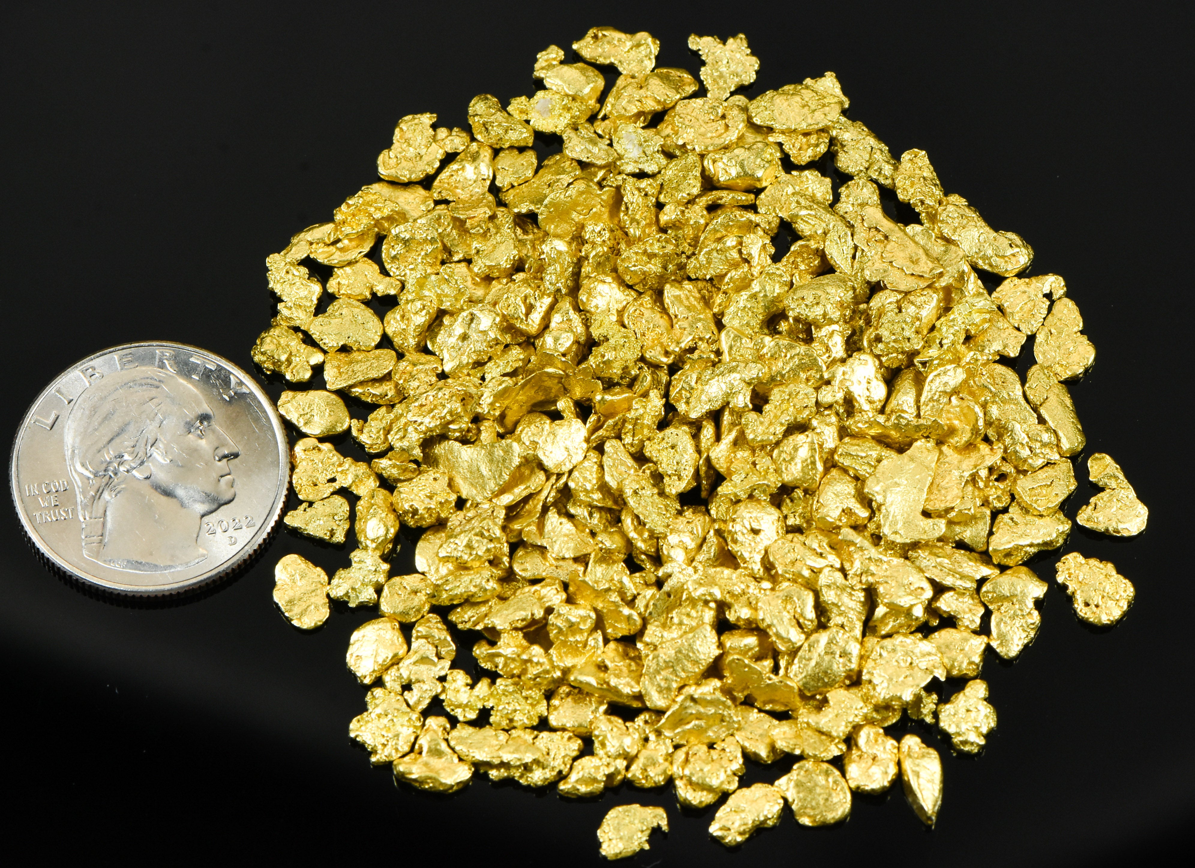 Alaskan Yukon BC Gold Rush Nuggets #6 Mesh 3 Troy Ounce 93.3 Gram 60 DWT