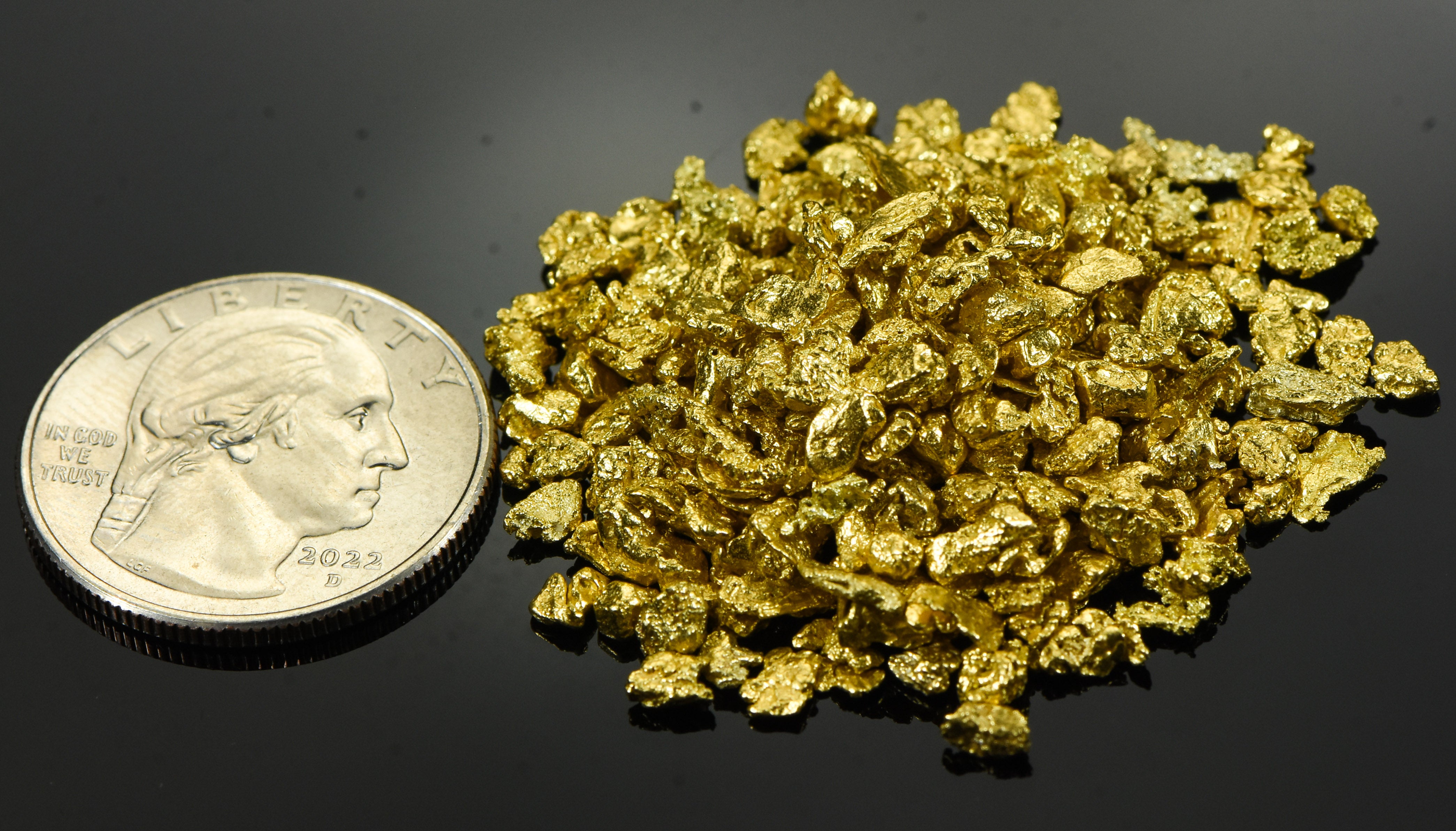 Alaskan Yukon Gold Rush Nuggets #8 Mesh 1 Troy Ounce 31.1 Gram 20 DWT