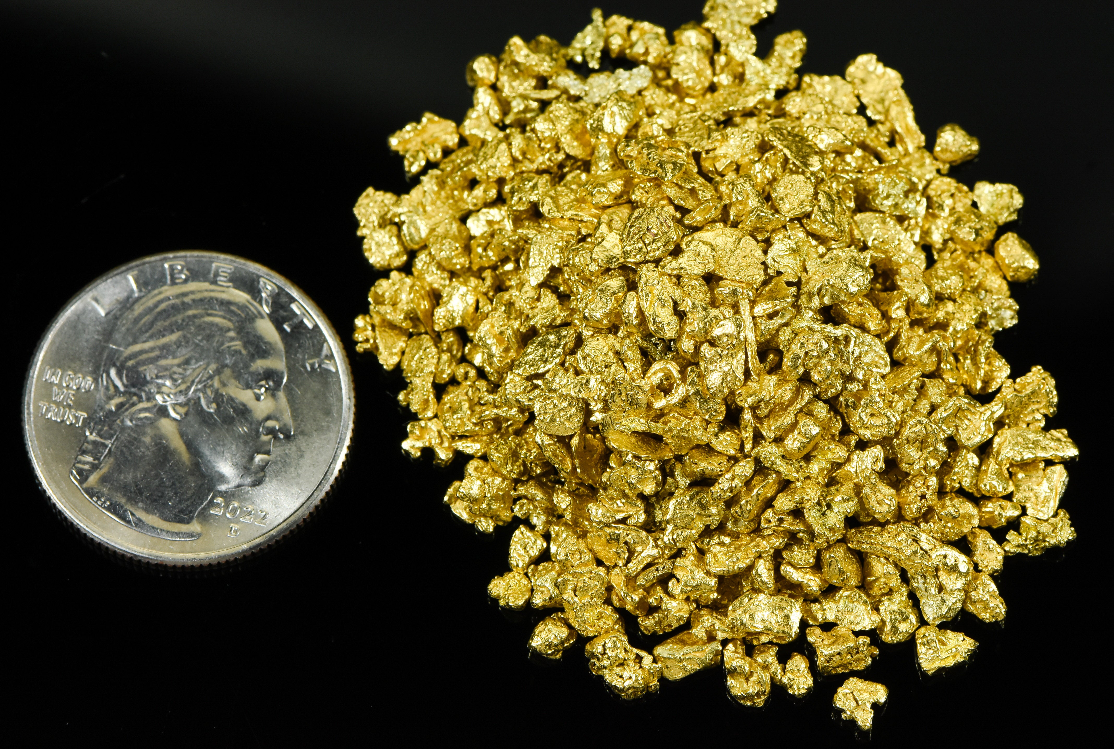Alaskan Yukon Gold Rush Nuggets #8 Mesh 2 Troy Ounce 62.2 Gram 40 DWT