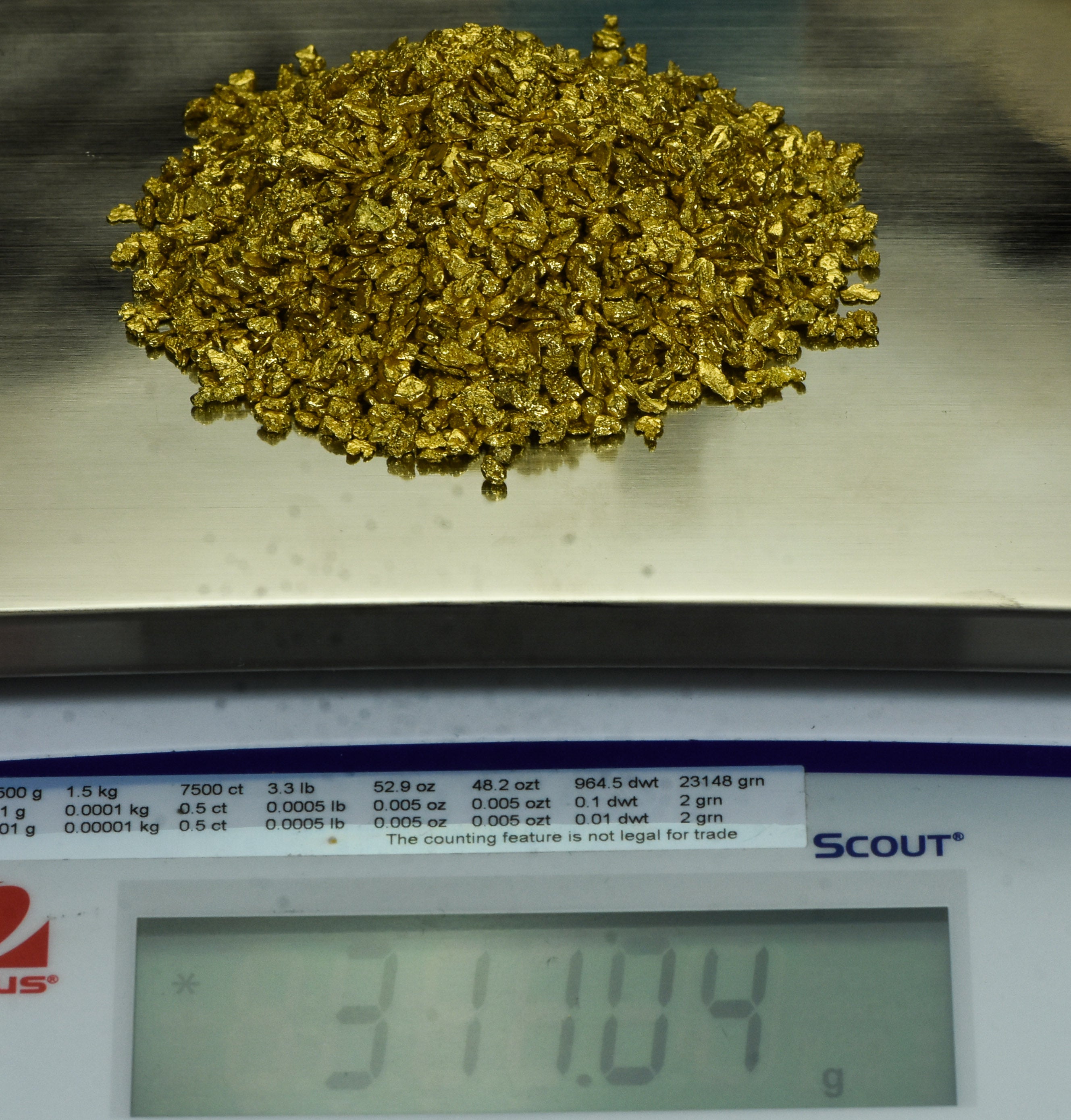 Alaskan Yukon BC Gold Nuggets #8 Mesh 10 Troy Ounce ,311 Gram or 200DWT