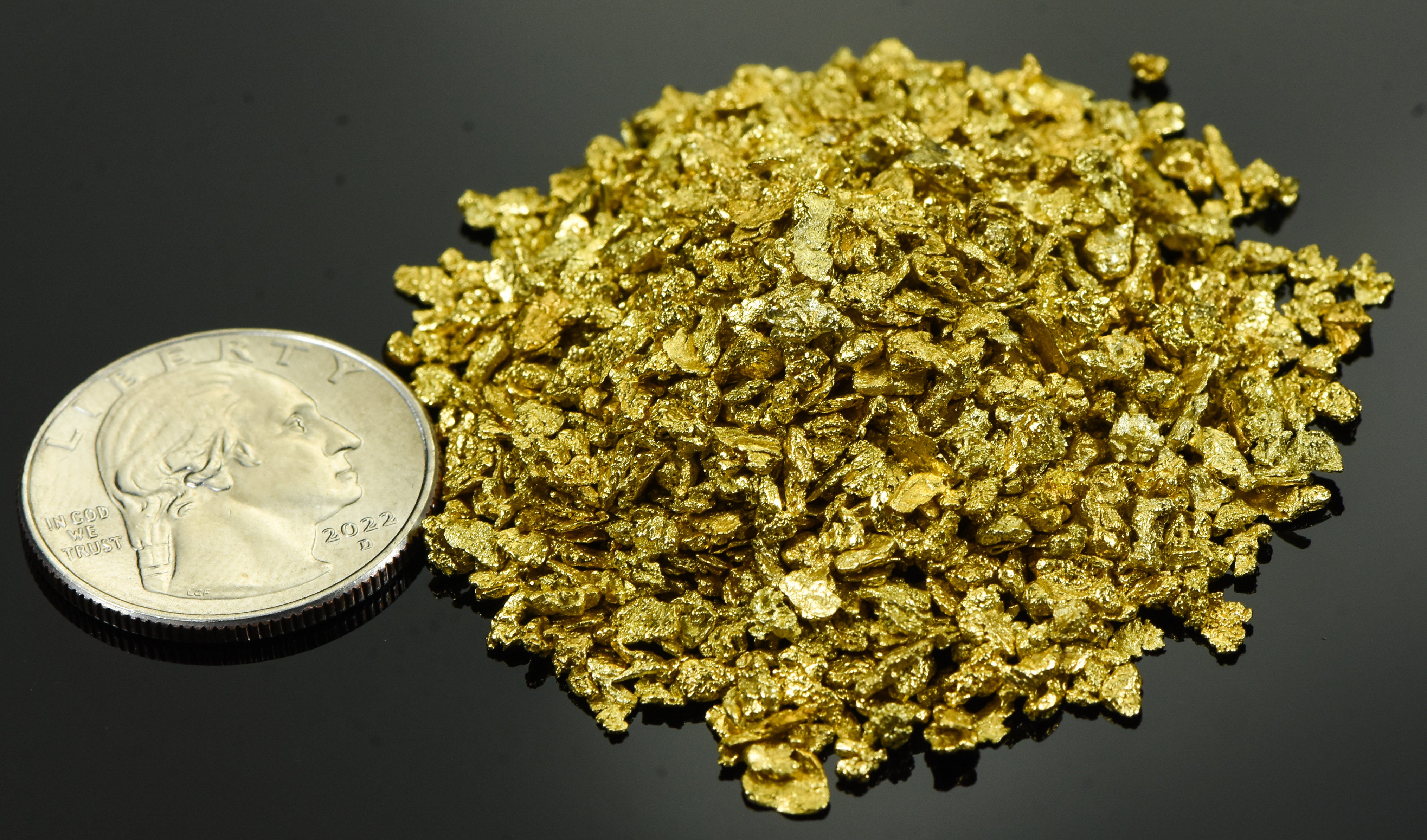Alaskan Yukon Gold Rush Nuggets 10 Mesh 2 Troy OZ 62.2 Gram 40 DWT