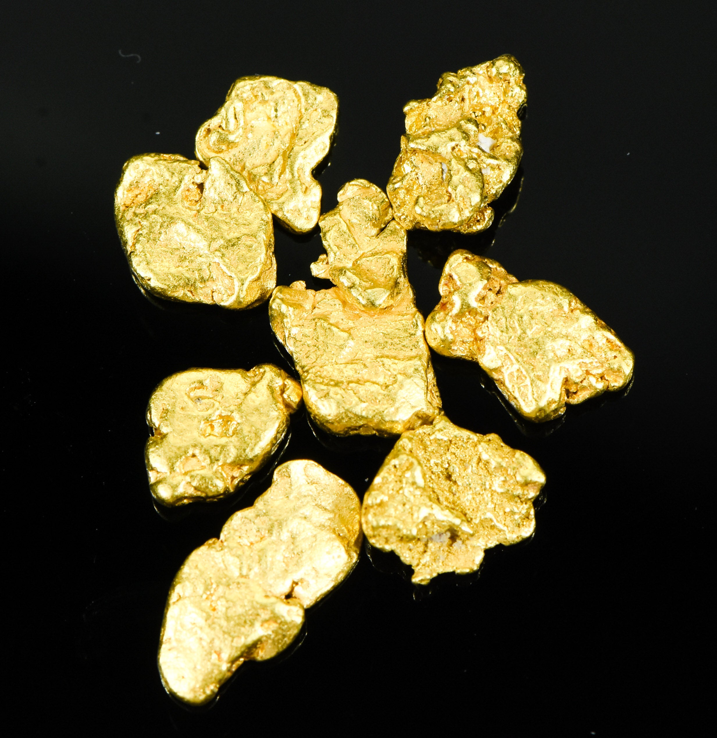 Alaskan-Yukon BC Natural Gold Nugget #4 Mesh 1/4 Troy Ounce 7.75 Gram 5 DWT