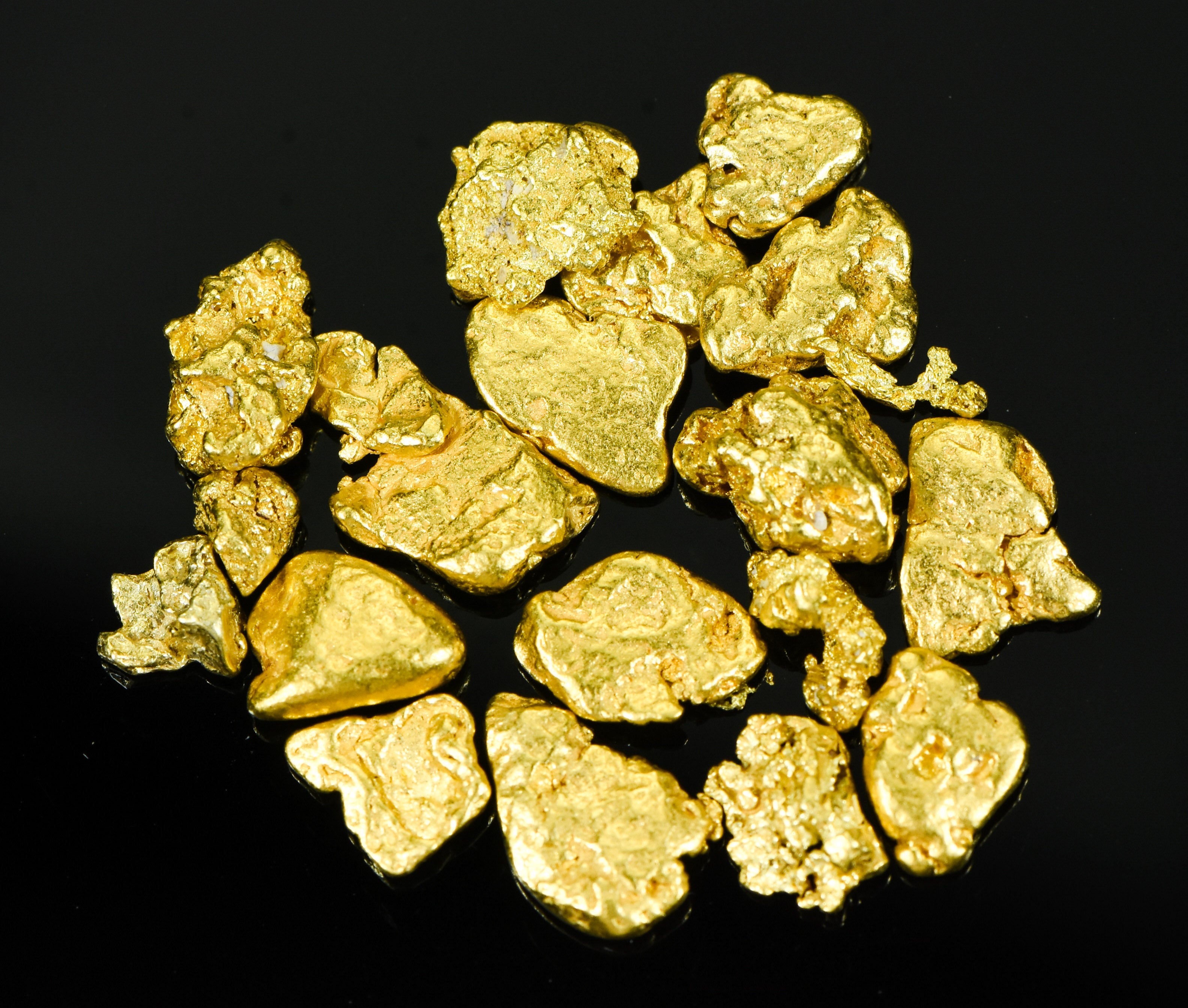 Alaskan-Yukon BC Natural Gold Nugget #4 Mesh 1/2 Troy Ounce 15.55 Gram 10 DWT