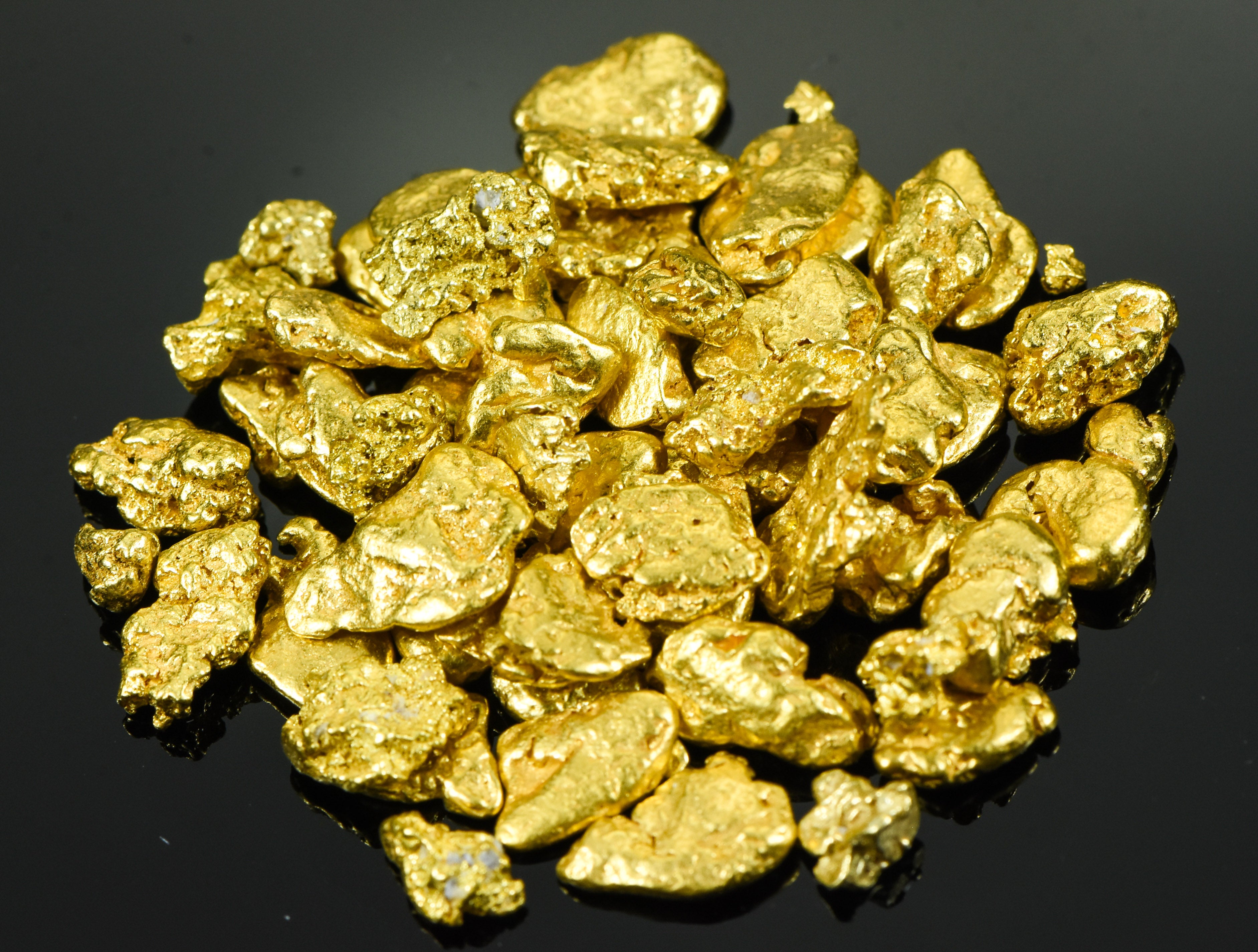 Alaskan-Yukon BC Natural Gold Nugget #4 Mesh 2 Troy Ounce 62.2 Gram