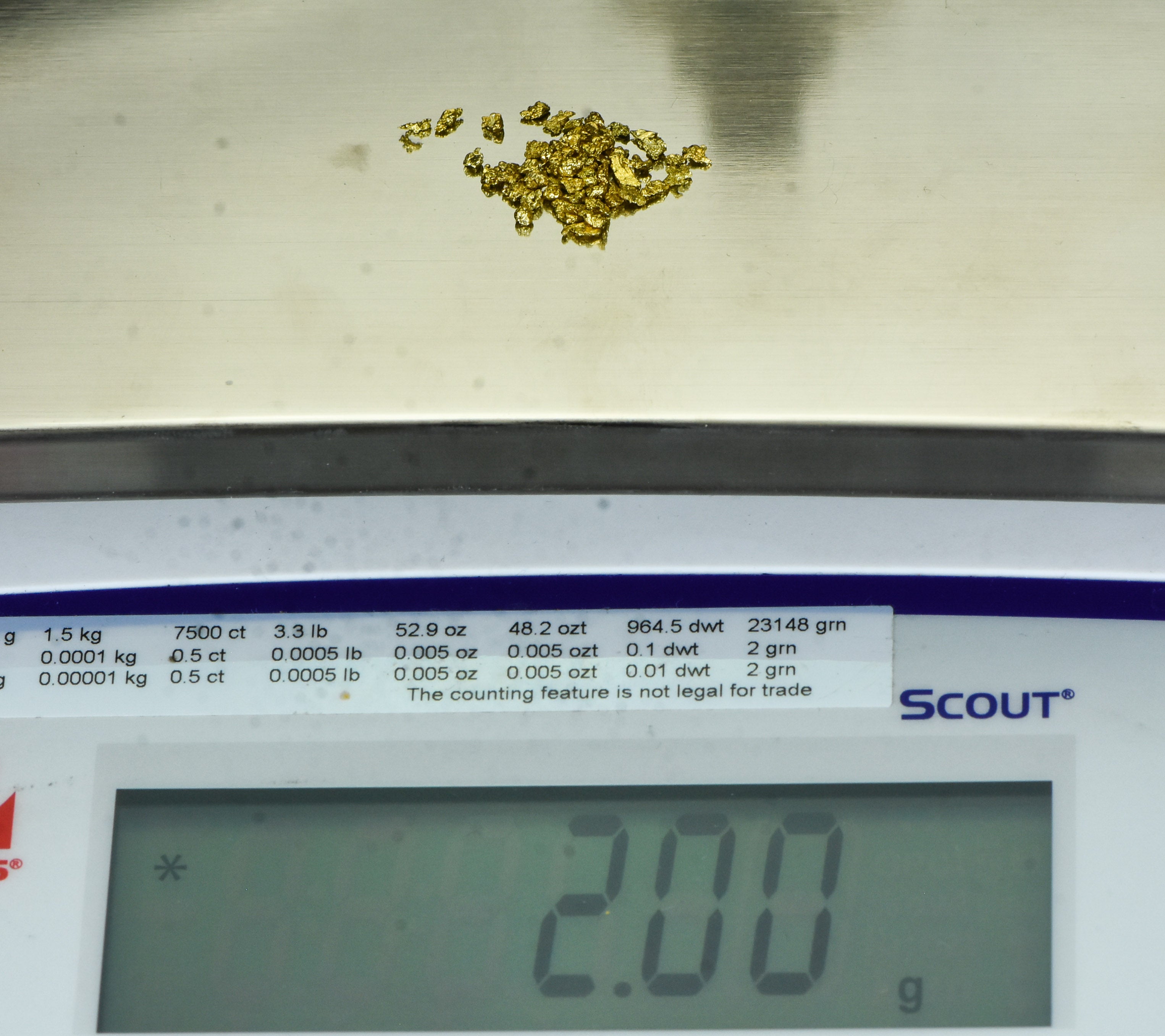 Alaskan Yukon Gold Rush Nuggets 12 Mesh 2 Grams