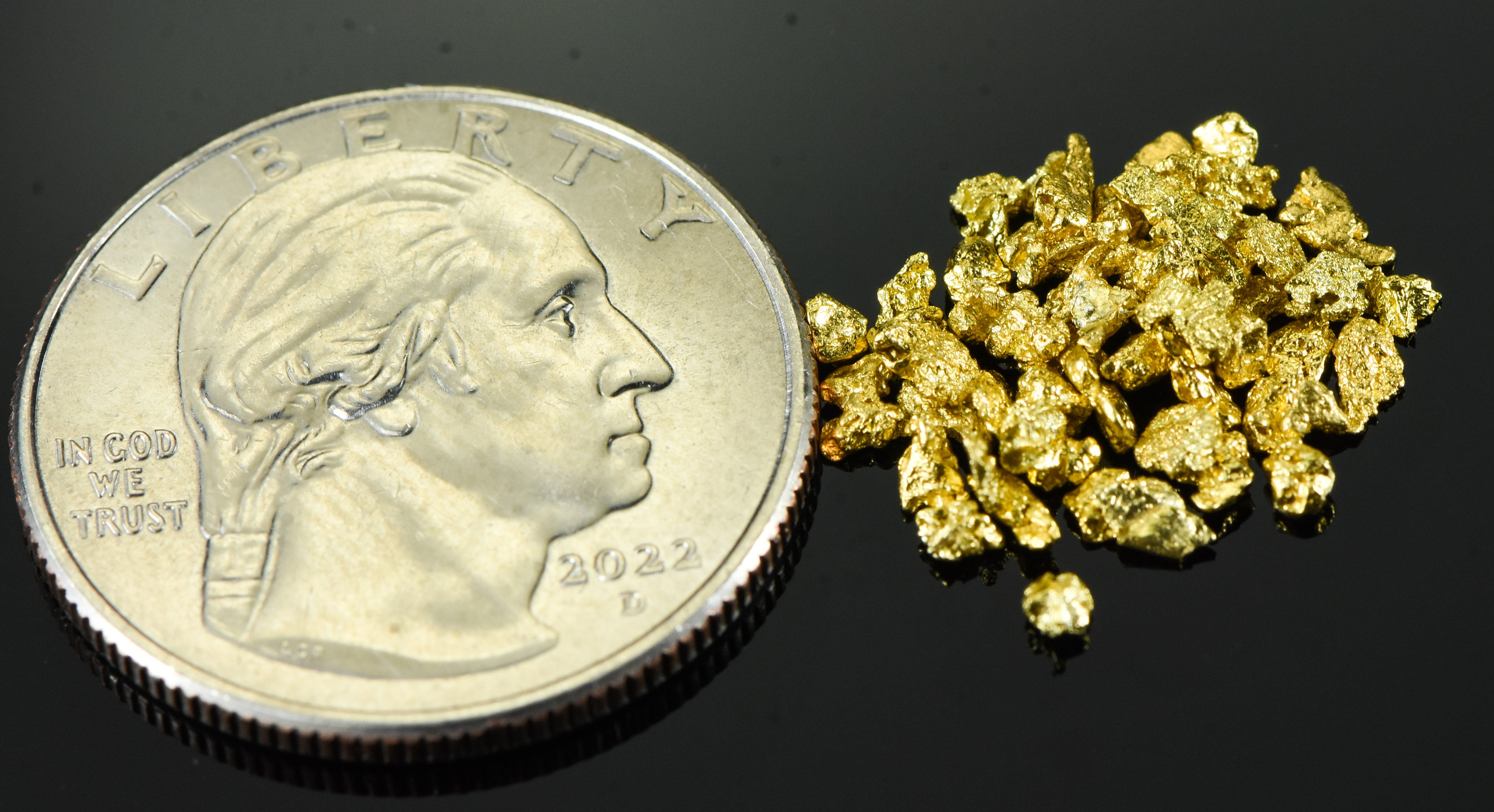 Alaskan Yukon Gold Rush Nuggets 12 Mesh 2 Grams