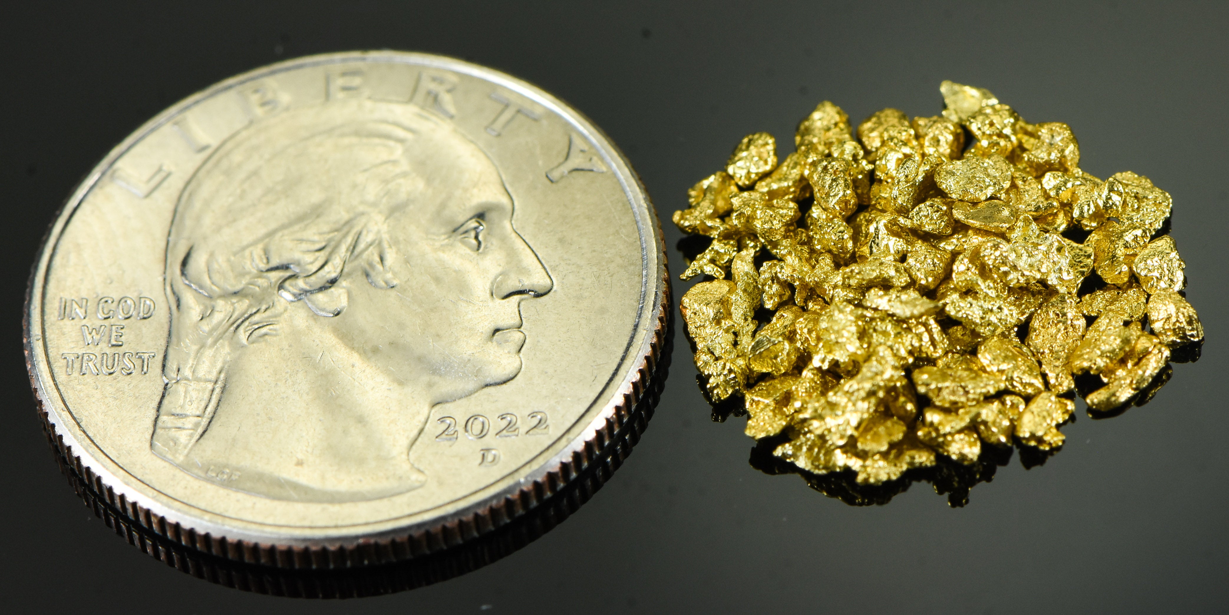Alaskan Yukon Gold Rush Nuggets 12 Mesh 3.1 Grams