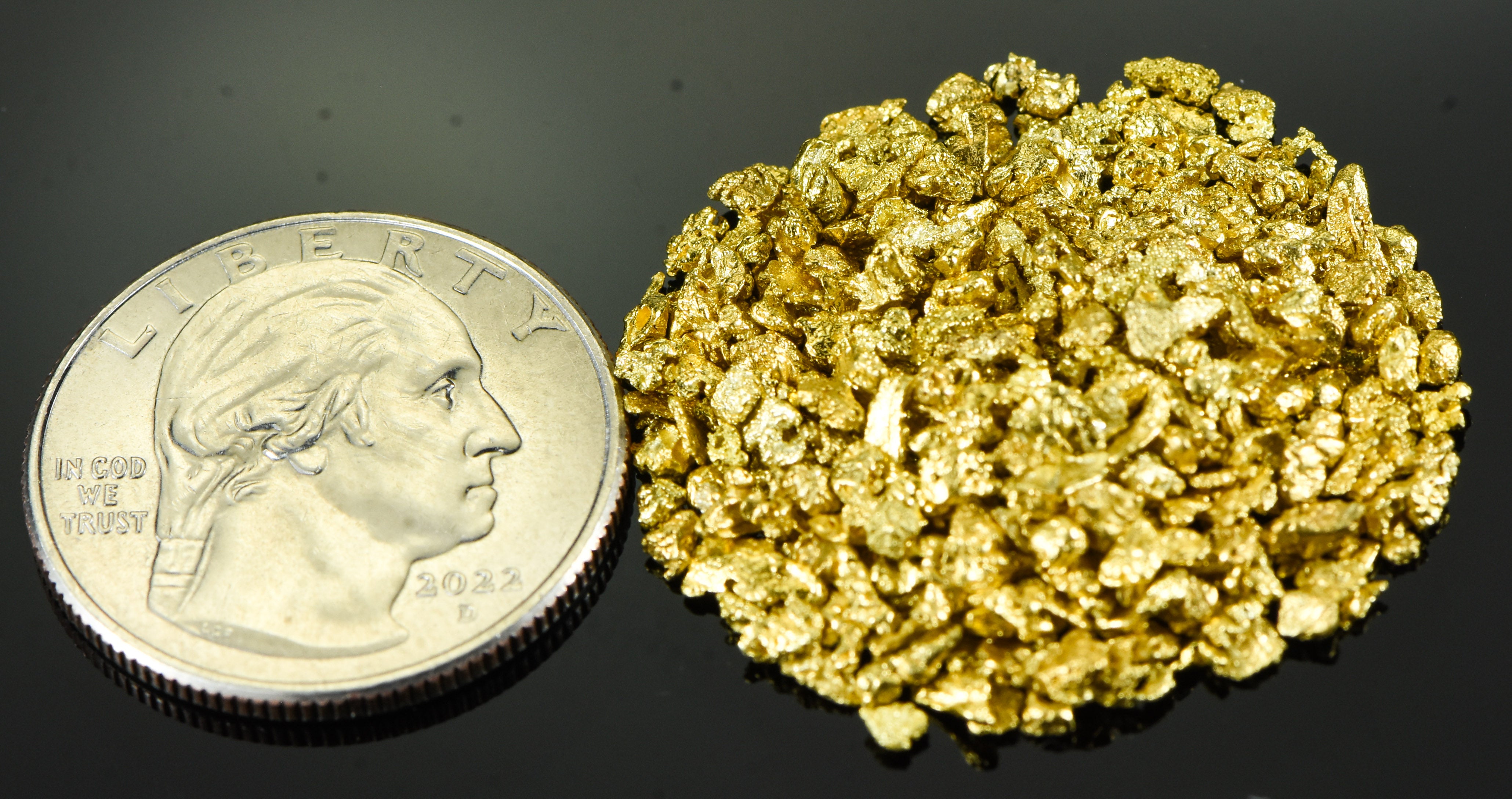 Alaskan Yukon Gold Rush Nuggets 12 Mesh 1/2 Troy Oz 15.5 Grams or 10 DWT
