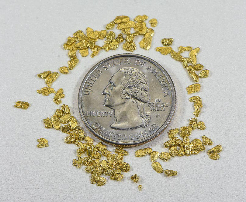 California Gold Nuggets 3 Grams of #14 Mesh Gold Authentic Natural Flakes