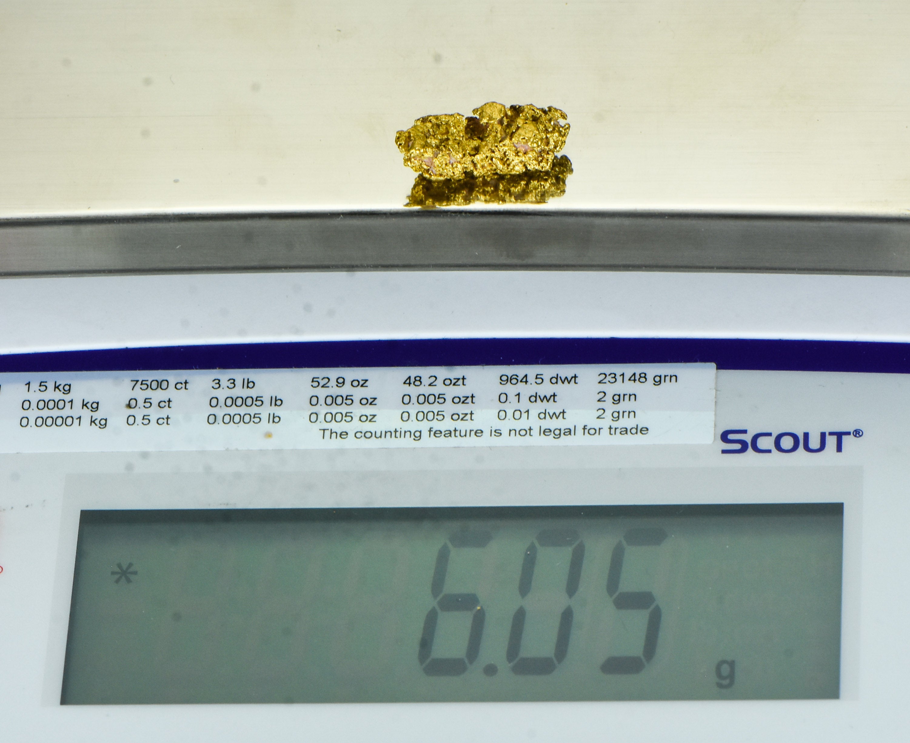 #1106 Natural Gold Nugget Australian 6.05 Grams Genuine