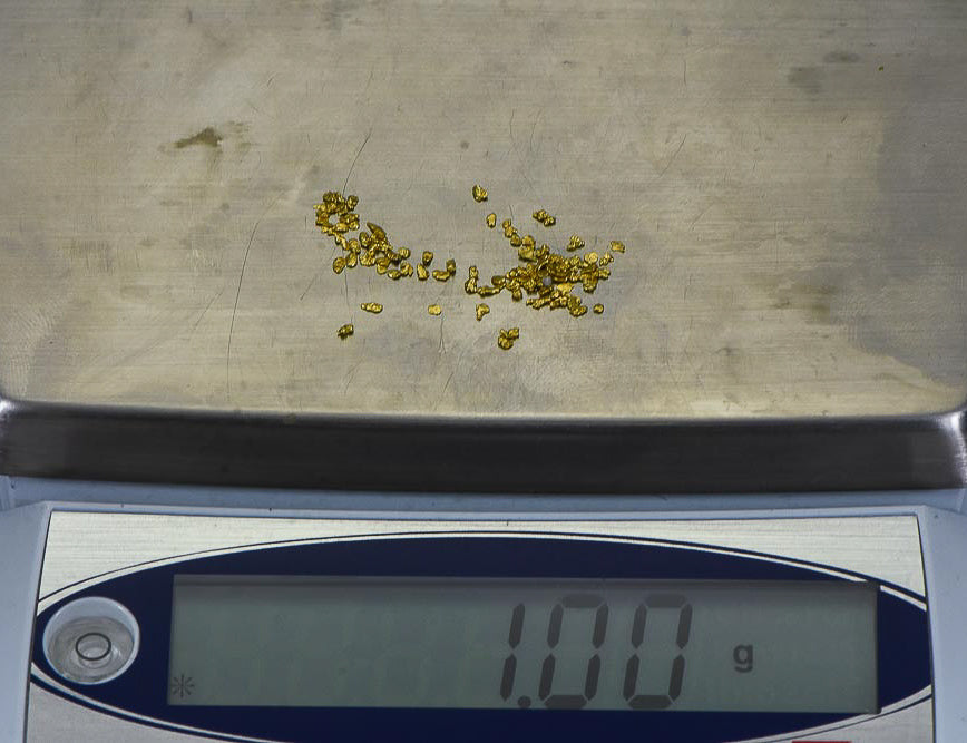 California Gold Nuggets 1 Grams of #18 Mesh Gold Authentic Natural Flakes