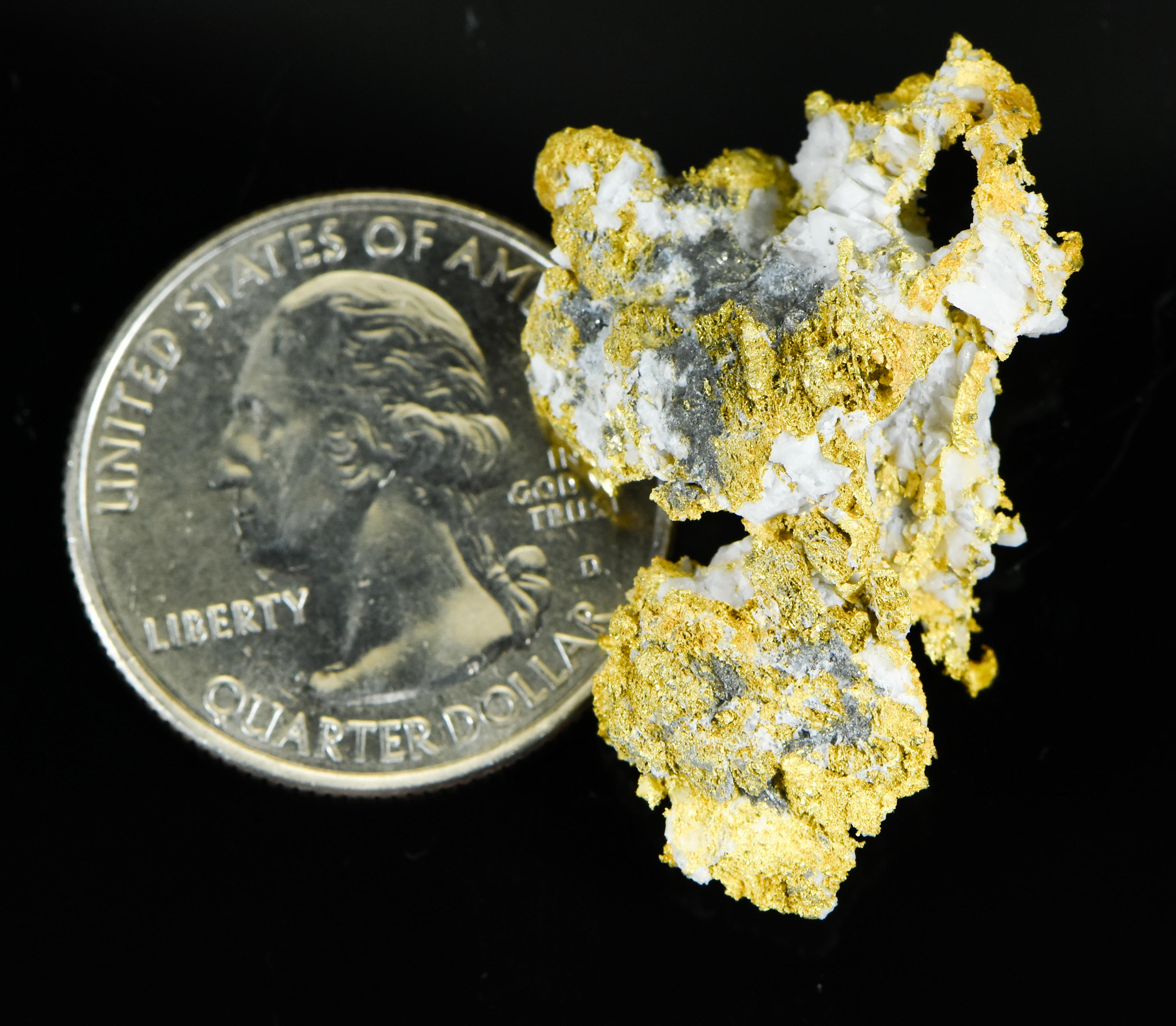 #OM-112-Crystalline Gold Nugget Specimen 11.82 Grams Oriental Mine Sierra County California Rare