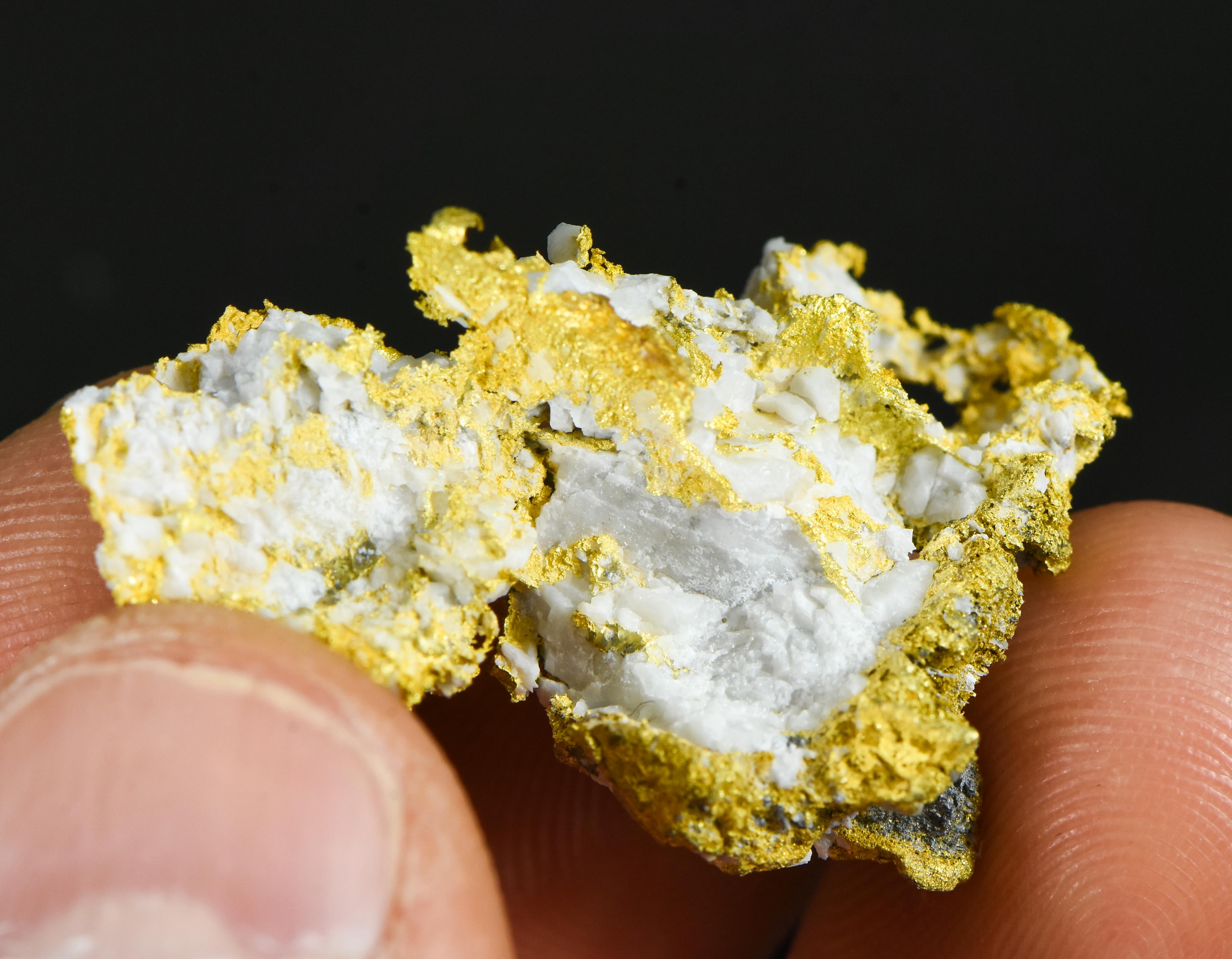 #OM-112-Crystalline Gold Nugget Specimen 11.82 Grams Oriental Mine Sierra County California Rare