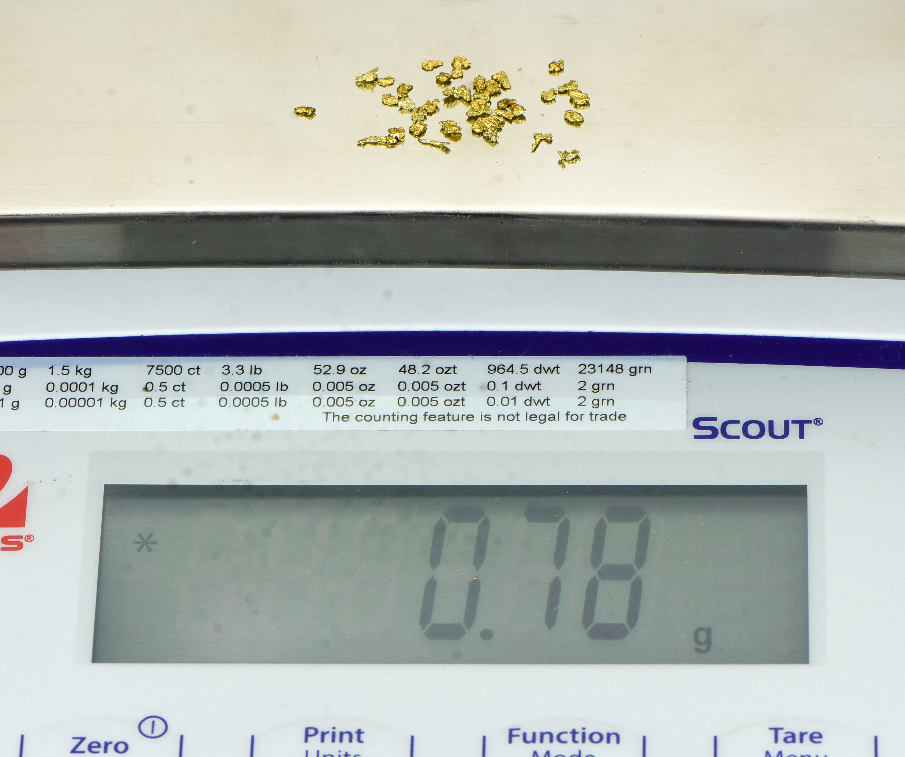 Alaskan Yukon Gold Rush Nuggets 14 Mesh .025 Troy Oz .78 Grams or 1/2 DWT