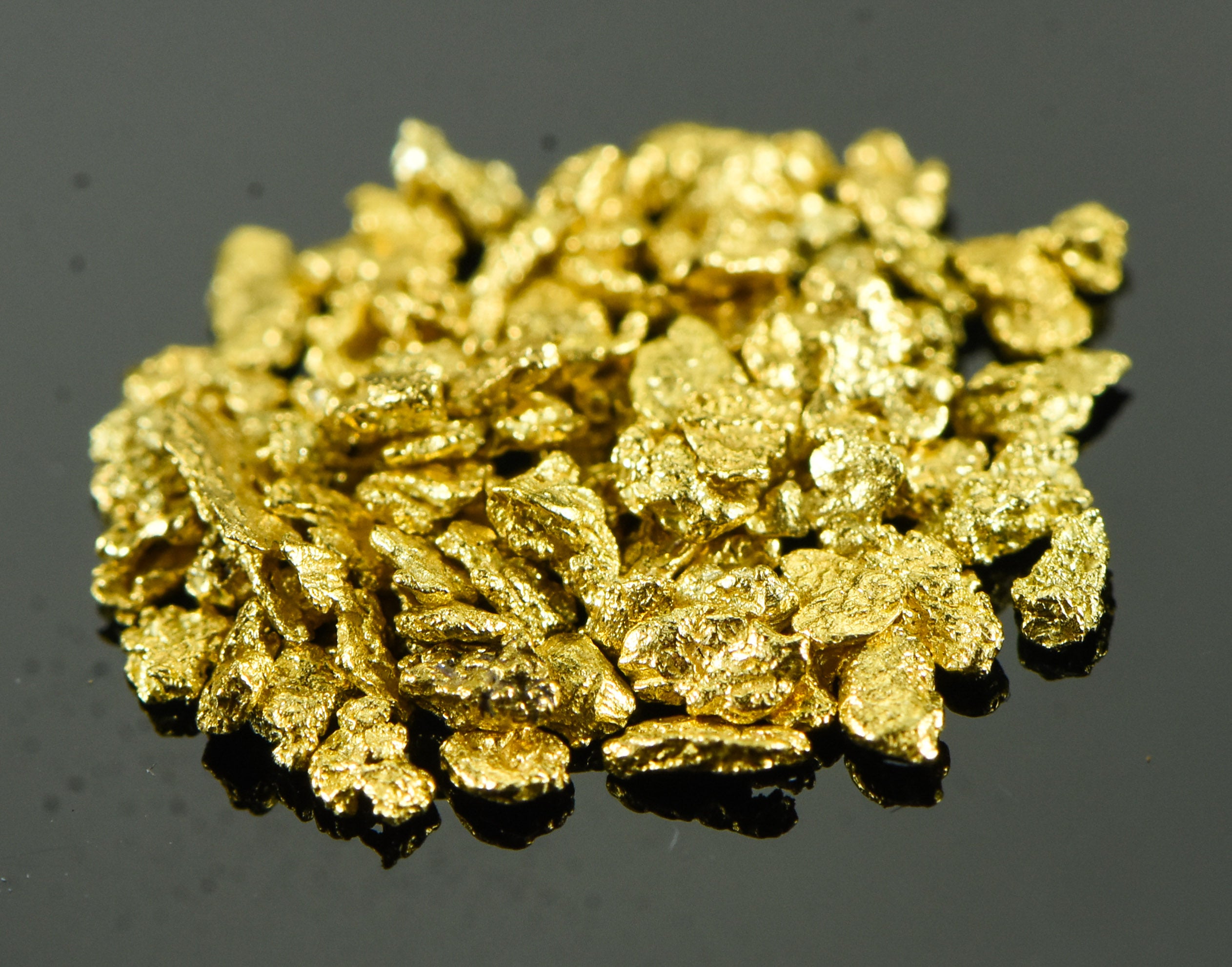 Alaskan Yukon Gold Rush Nuggets 14 Mesh 2 Grams of Fines