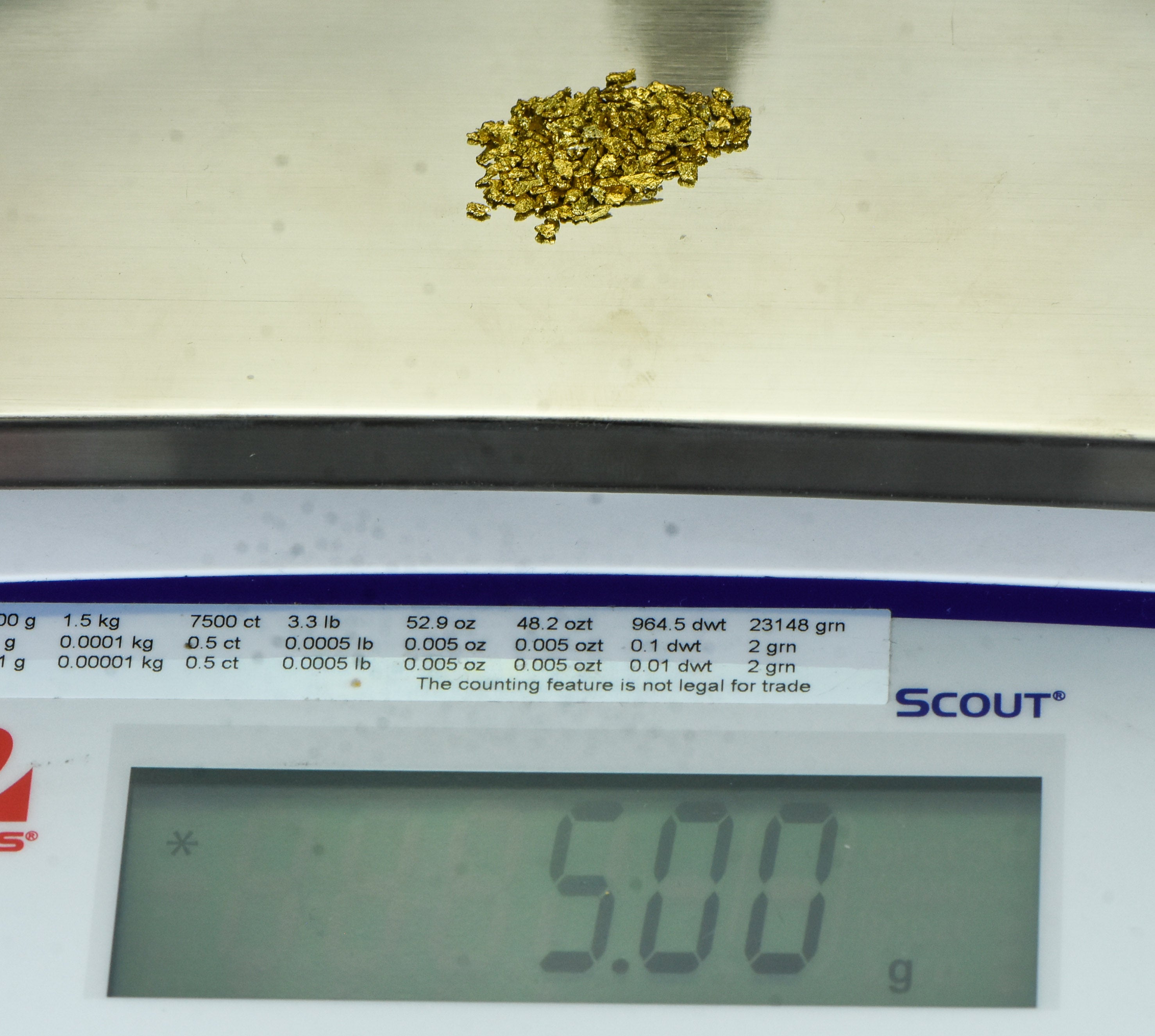 Alaskan Yukon Gold Rush Nuggets 14 Mesh 5 Gram of Fines