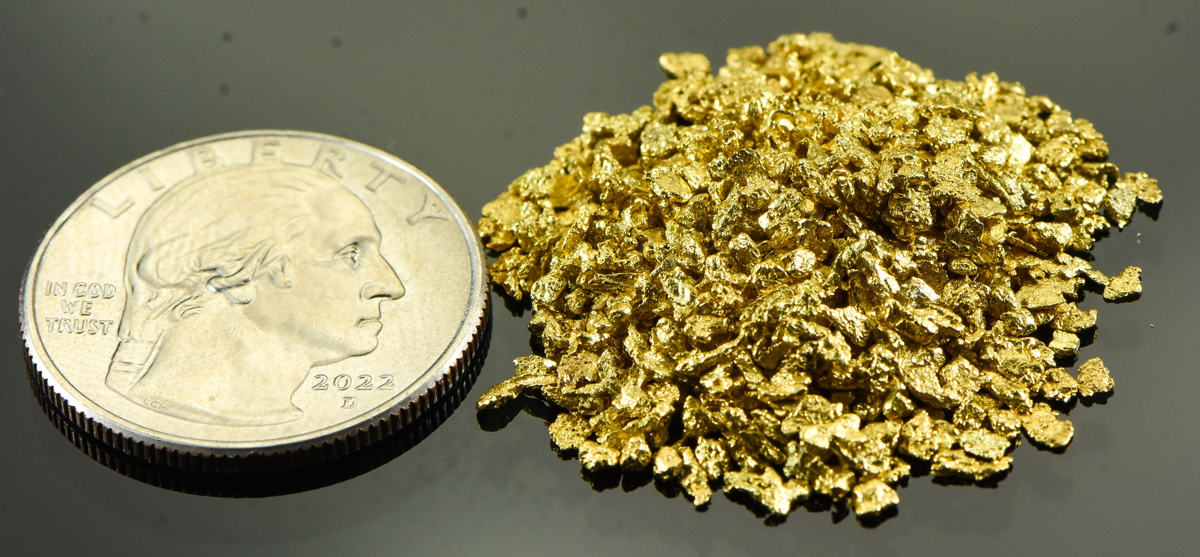 Alaskan Yukon Gold Rush Nuggets 14 Mesh 1/2 Troy Oz 15.5 Grams or 10 DWT