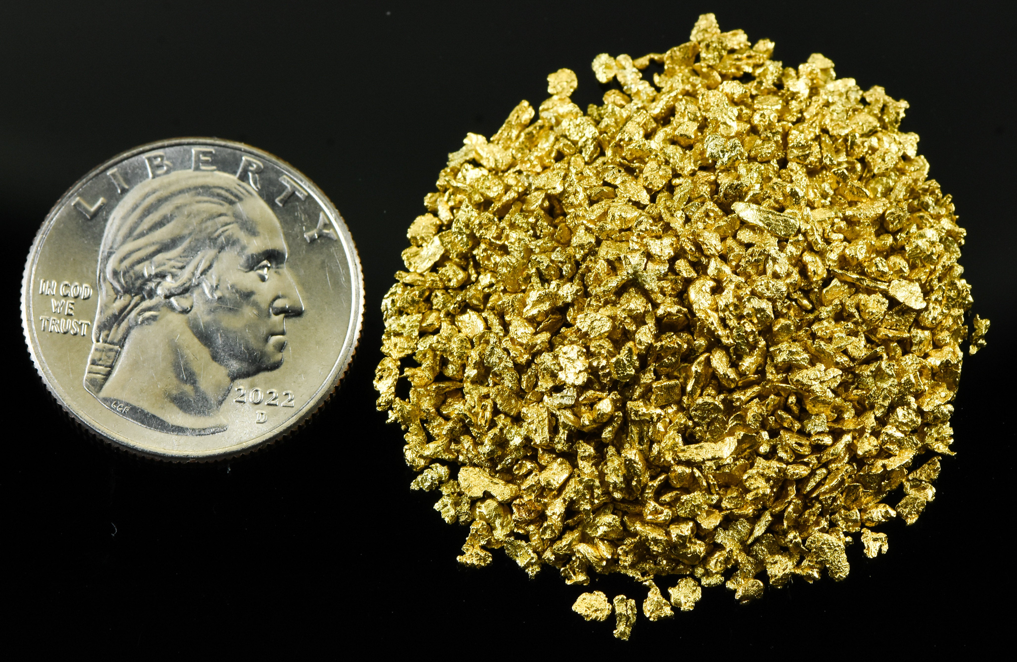 Alaskan Yukon Gold Rush Nuggets 14 Mesh 1 Troy Ounce 31.1 Gram 20 DWT