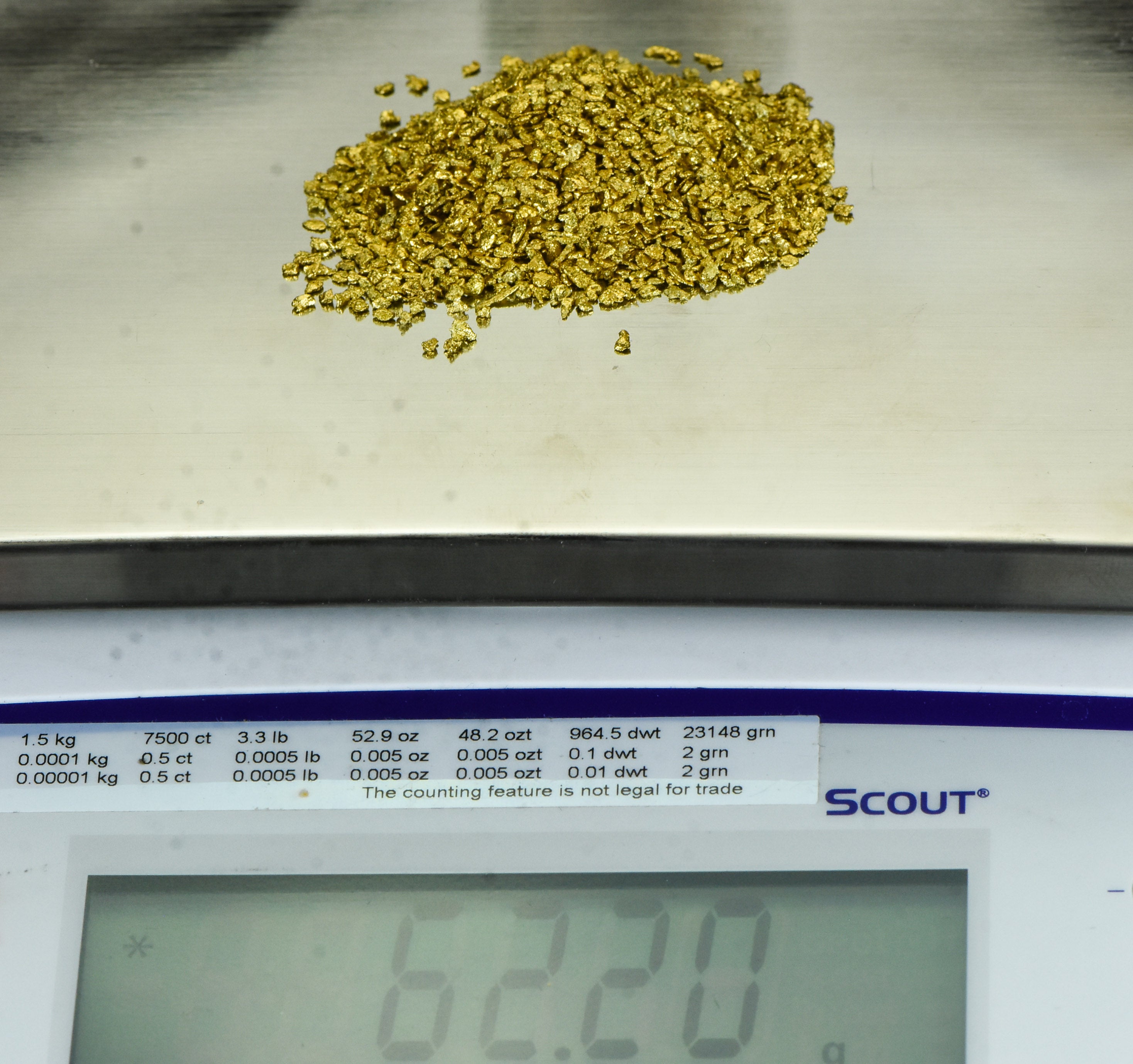 Alaskan Yukon BC Gold Nuggets 14 Mesh 2 Troy Ounce 62.2 Gram 40 DWT