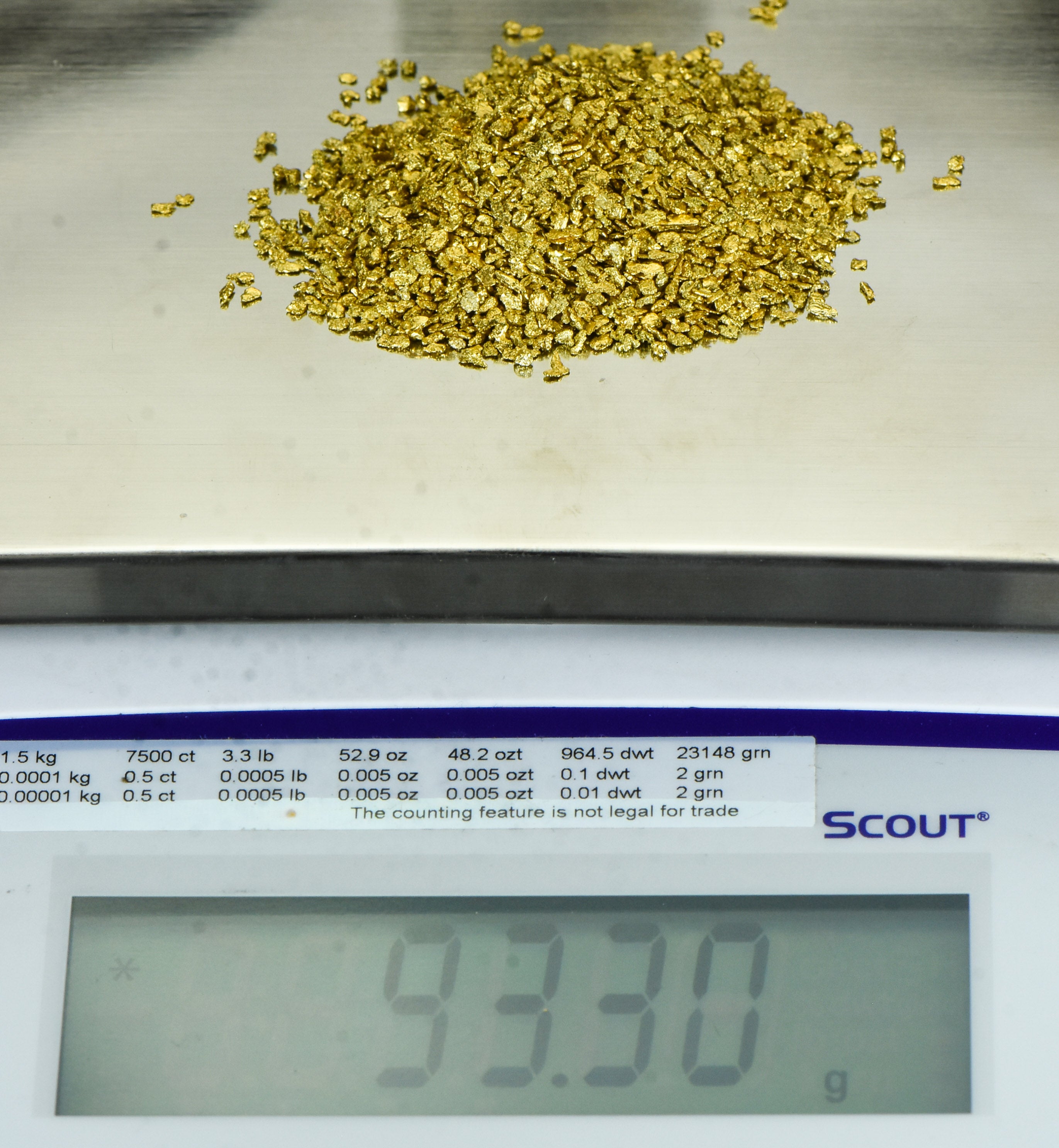 Alaskan Yukon Gold Rush Nuggets 14 Mesh 3 Troy Ounce 93.3 Gram 60 DWT