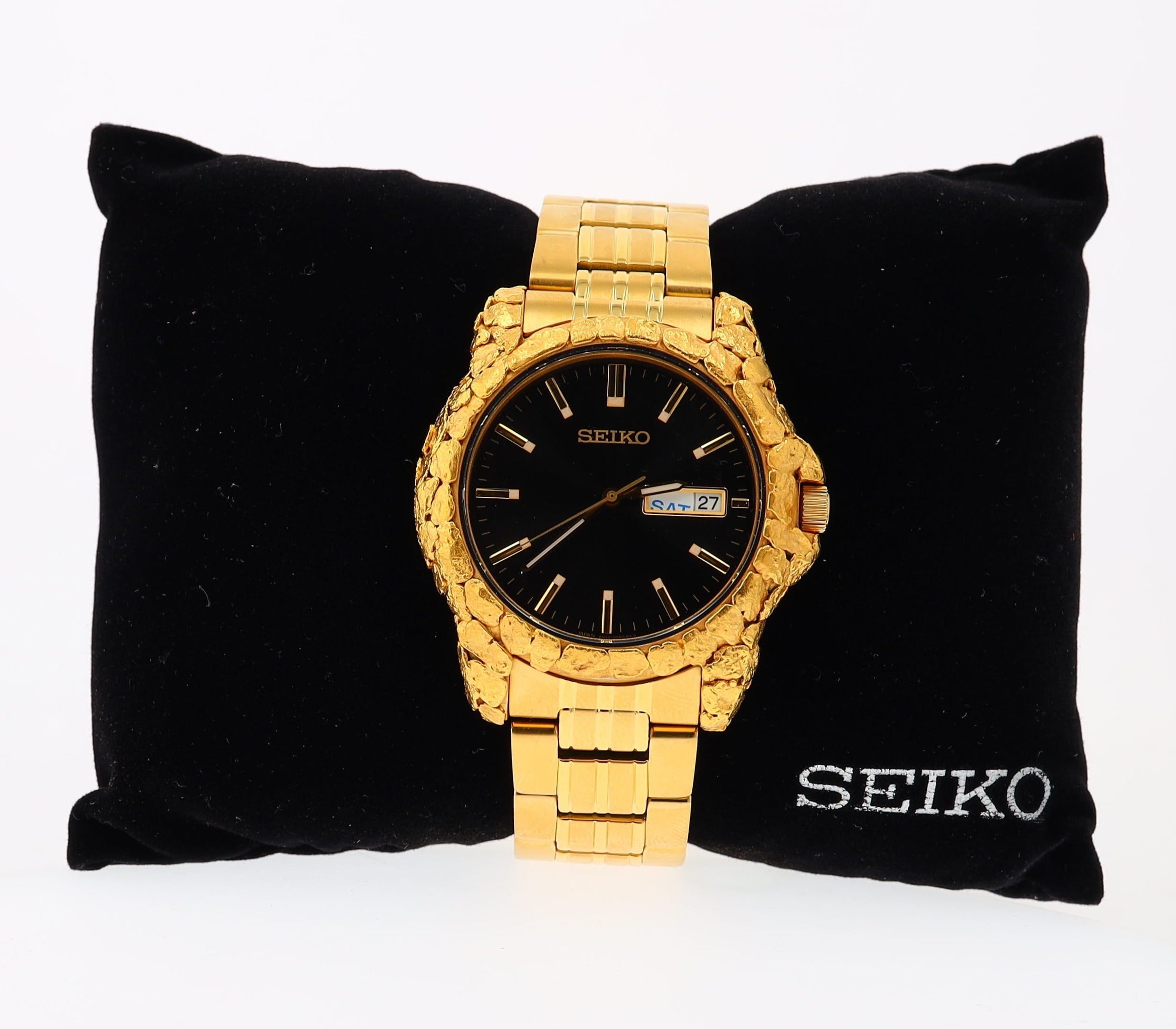 Seiko Gold Nugget Overlay Watch by Orocal – Nuggets By Grant
