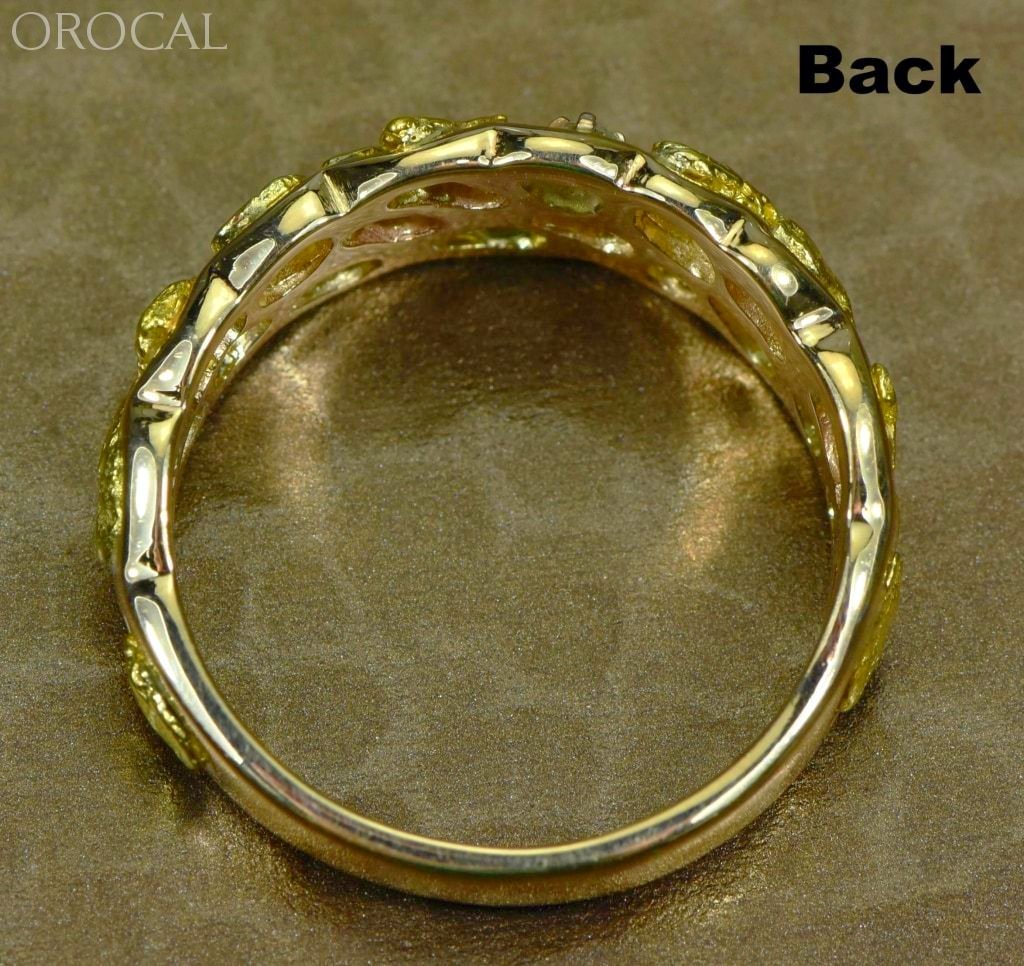 Gold Nugget Mens Ring Orocal Rm210D9 Genuine Hand Crafted Jewelry - 14K Casting