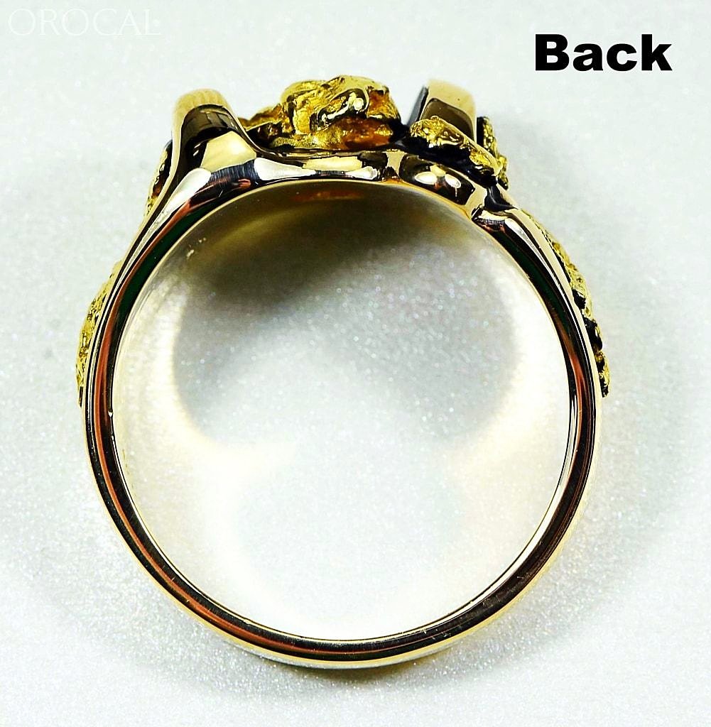 Gold Nugget Mens Ring Orocal Rm490 Genuine Hand Crafted Jewelry - 14K Casting