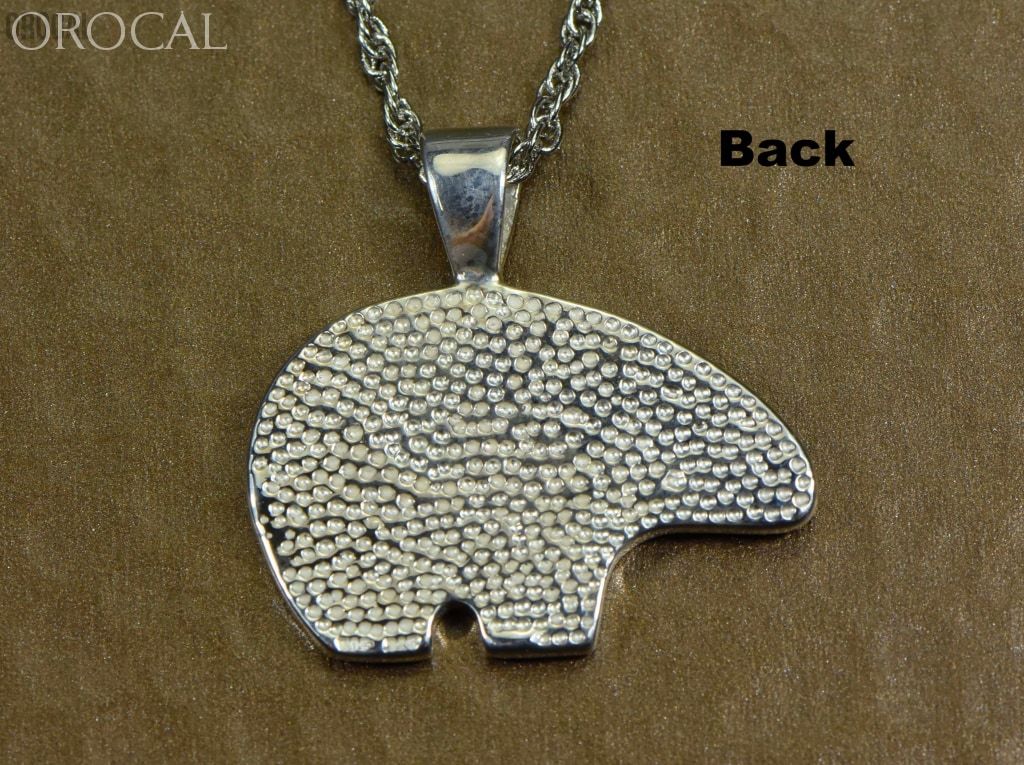Gold Nugget Pendant Bear - Sterling Silver Pbr1Jnssx Hand Made Orocal Jewelry