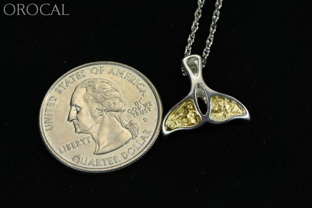 Gold Nugget Pendant Whales Tail - Sterling Silver Special Pwt22Nss Hand Made Jewelry Specials