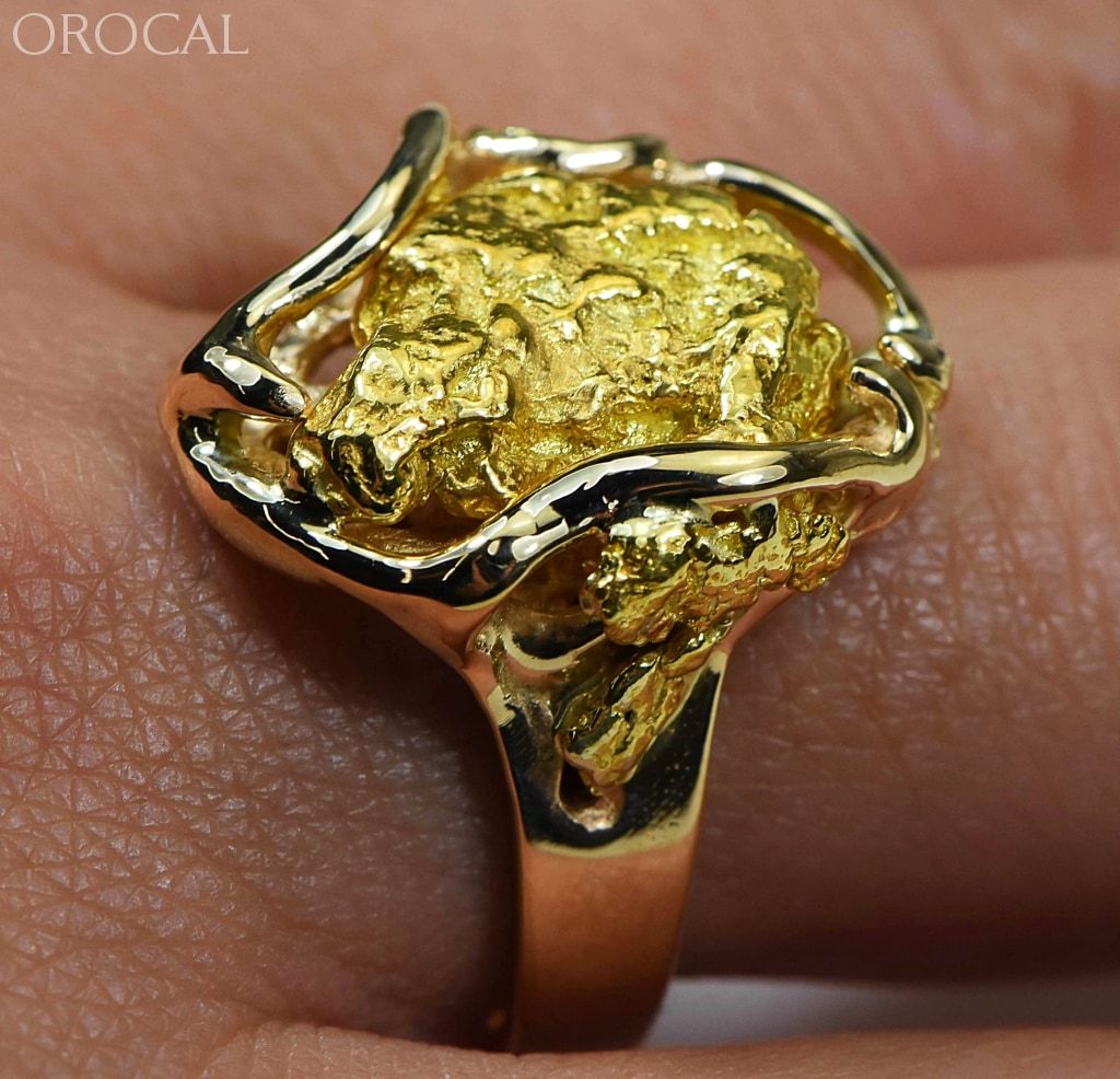 Gold Nugget Women s Ring Orocal RL232L Genuine Hand Crafted Jewelry 14K Casting
