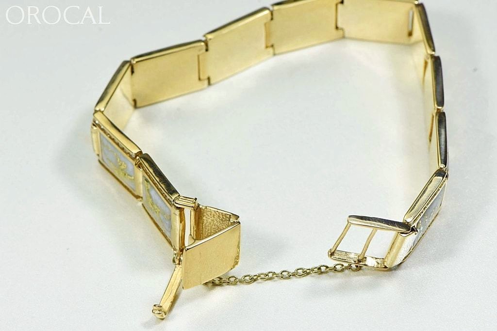 Gold Quartz Bracelet "Orocal" B16MMDQ  Genuine Hand Crafted Jewelry - 14K Gold Casting