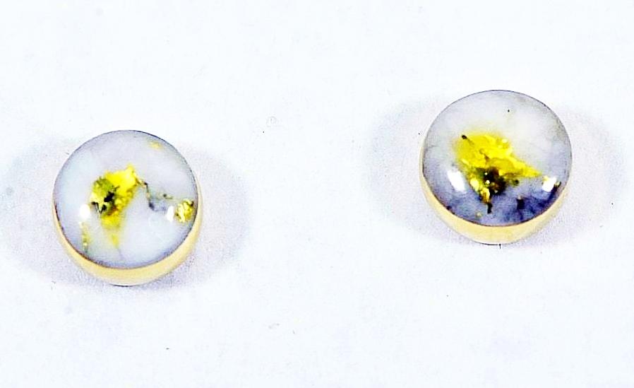 Gold Quartz Earrings Orocal Ebz4Mmq Genuine Hand Crafted Jewelry - 14K Yellow Casting